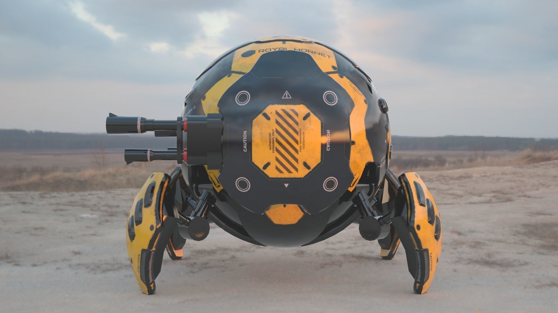 Robot ball 3D model_2