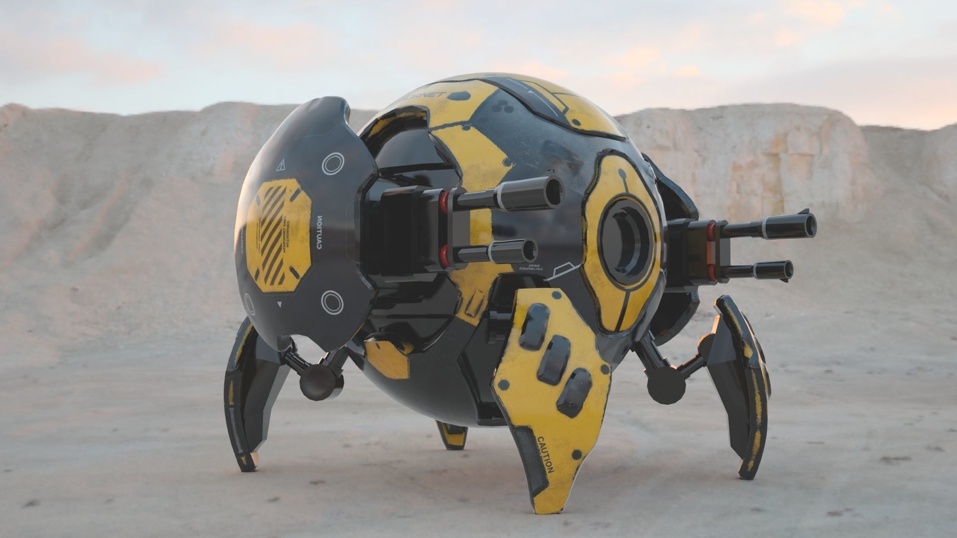 Robot ball 3D model_1
