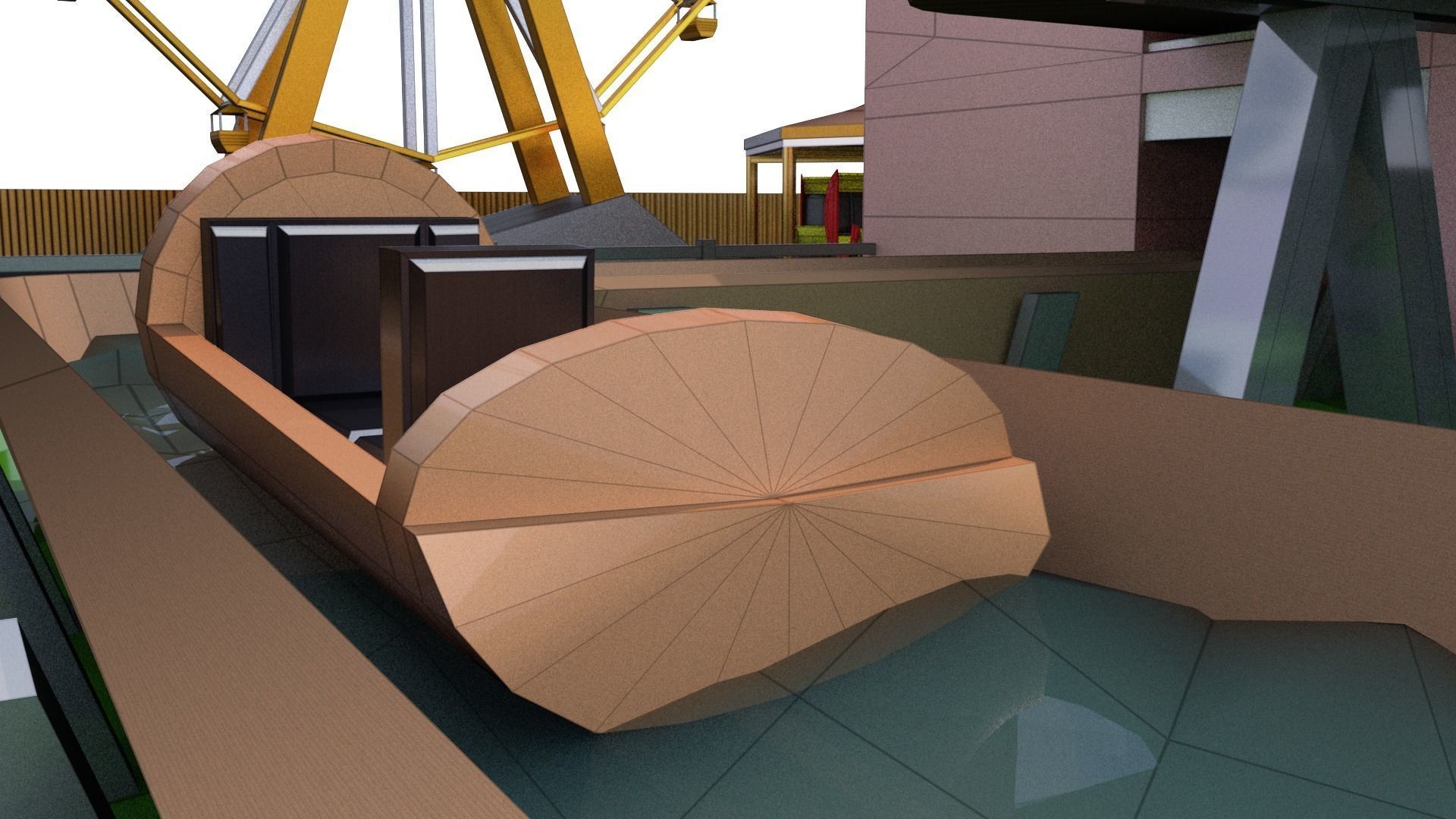 Low Poly Theme Park 3D model_5