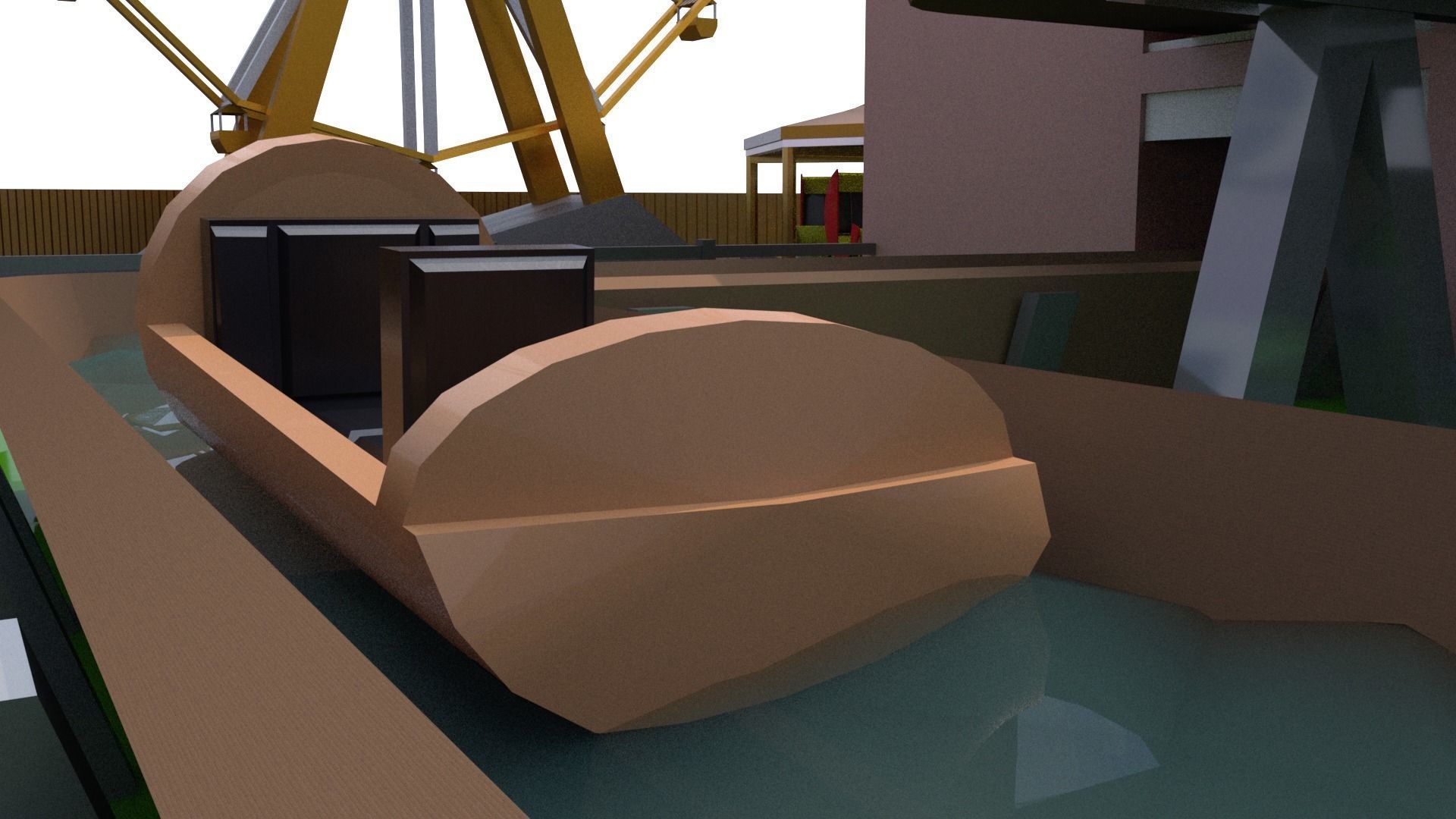 Low Poly Theme Park 3D model_22