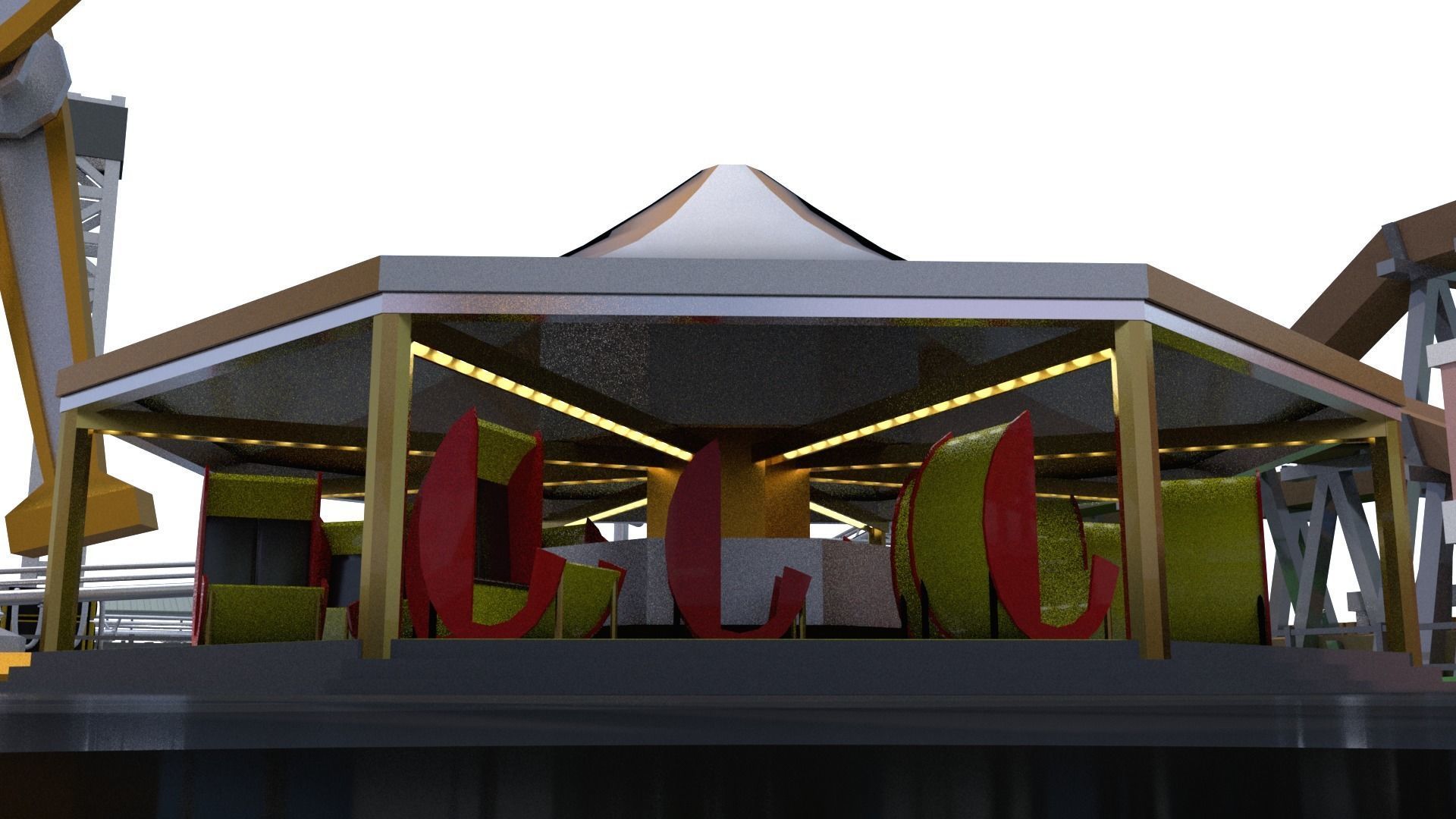 Low Poly Theme Park 3D model_20