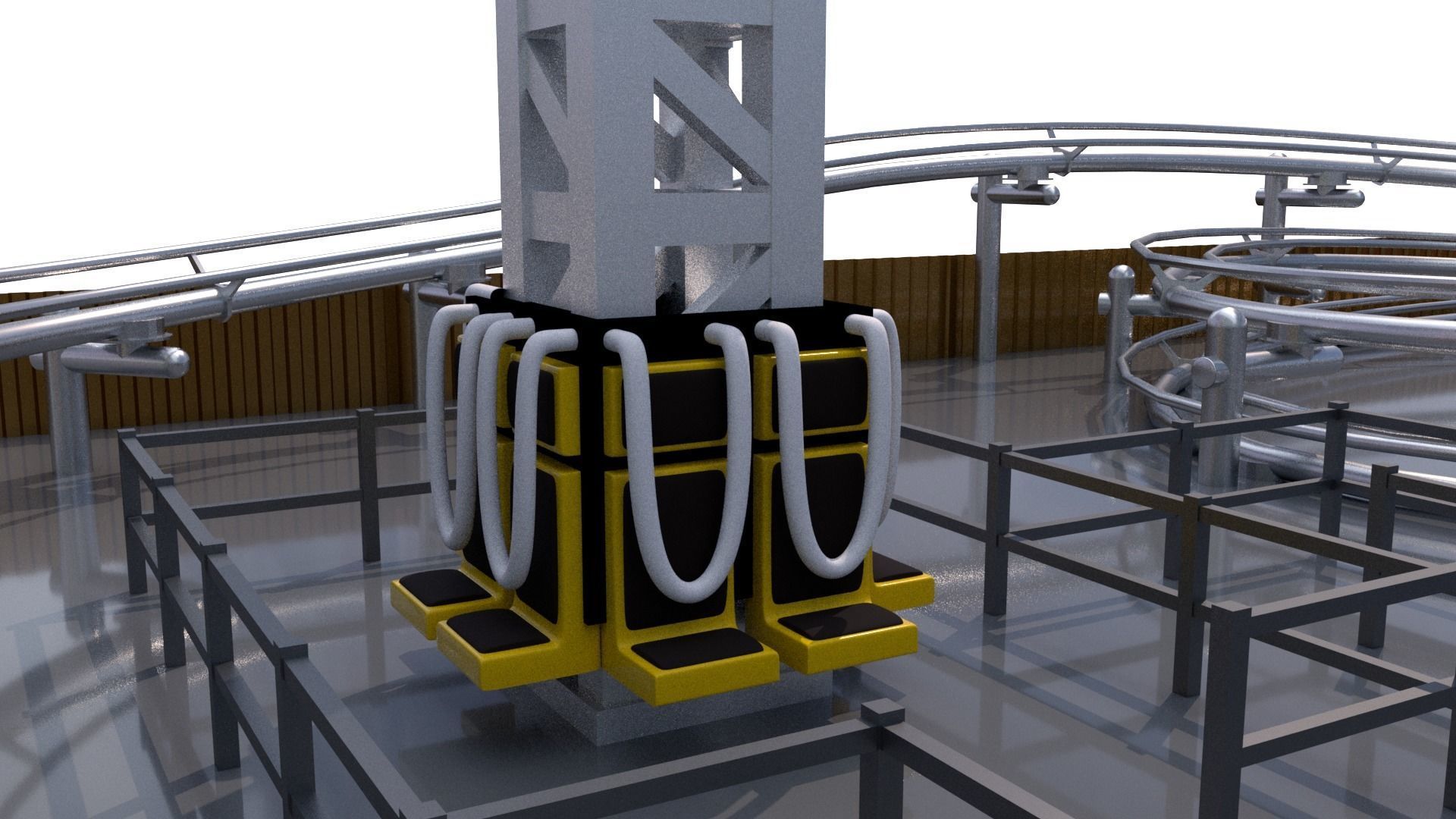 Low Poly Theme Park 3D model_16