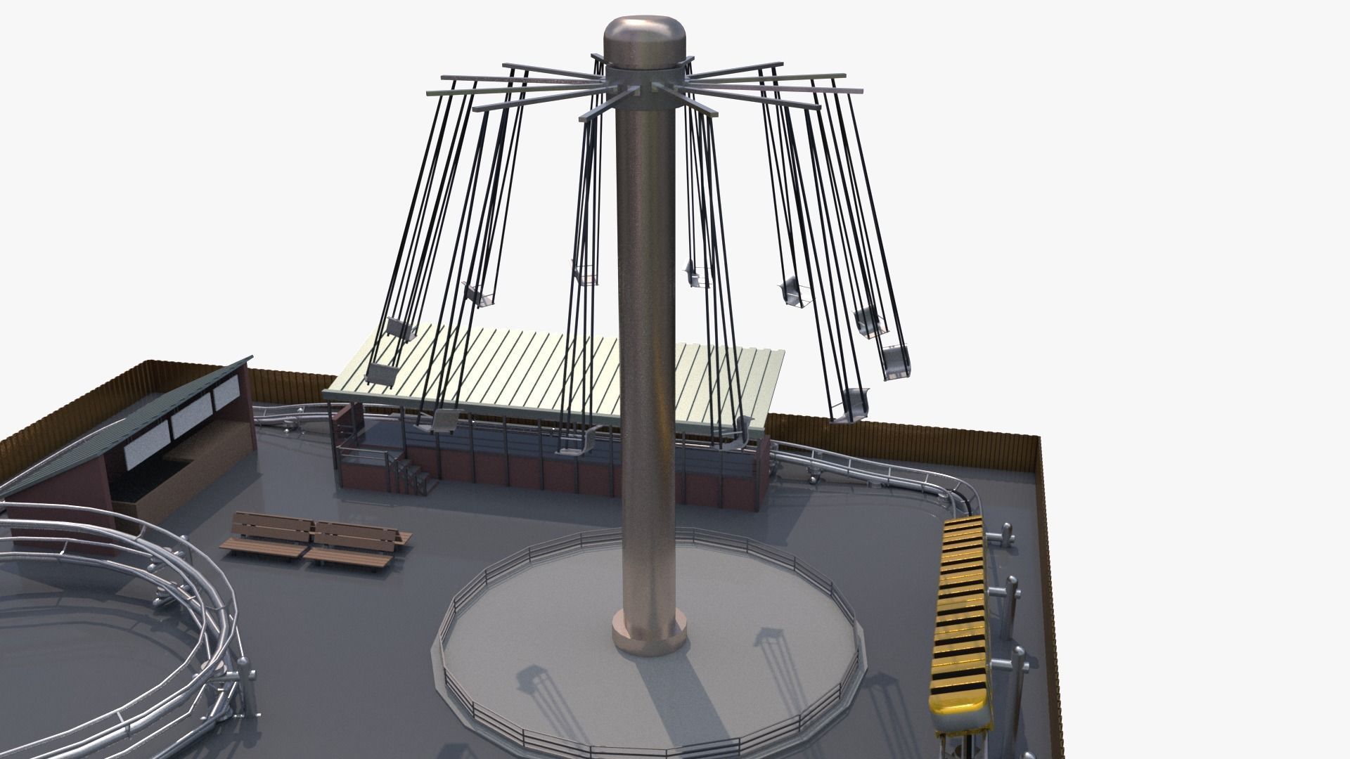 Low Poly Theme Park 3D model_17