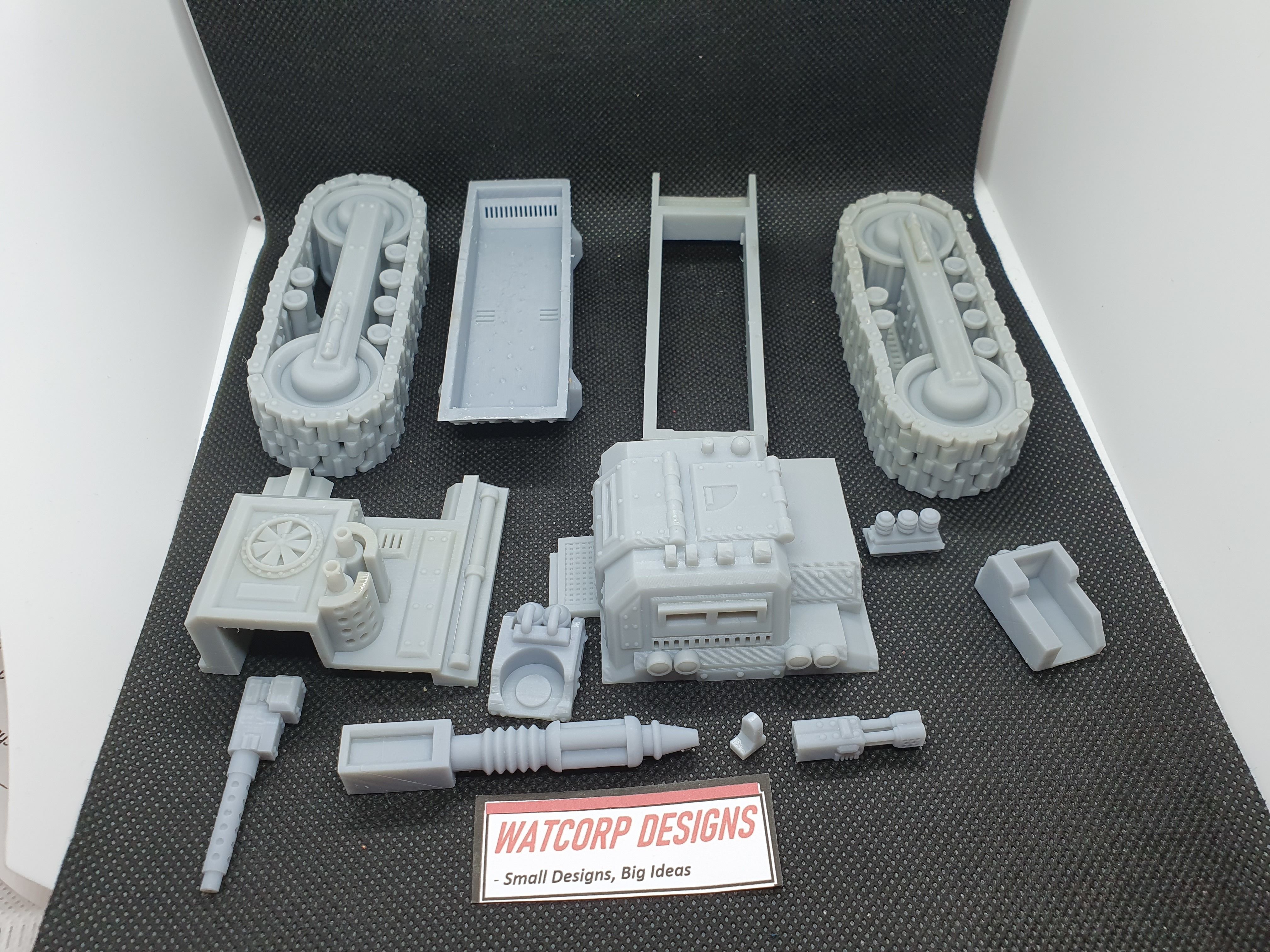 Armoured Bulldozer STL 3D print model_6