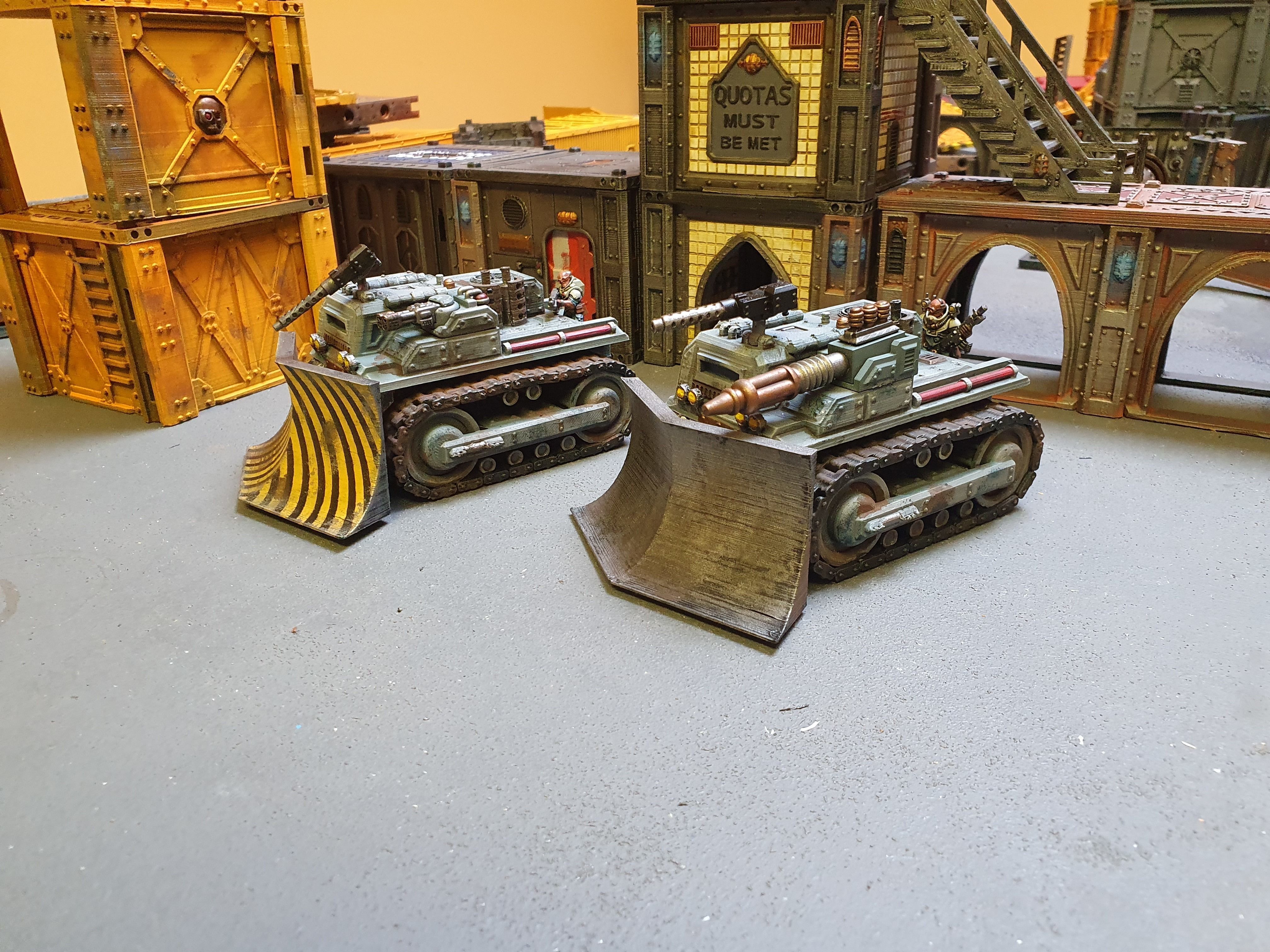 Armoured Bulldozer STL 3D print model_12