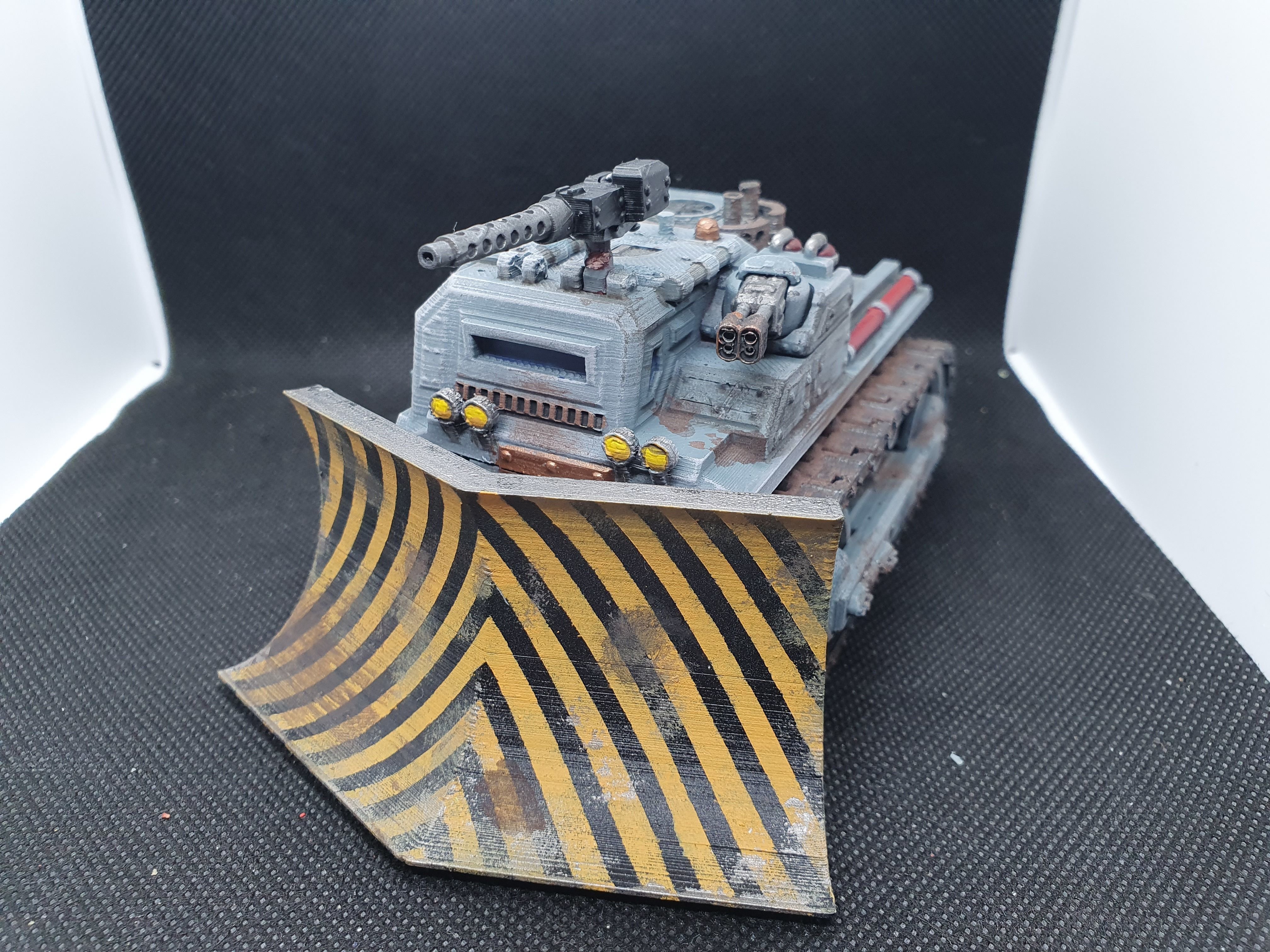 Armoured Bulldozer STL 3D print model_7