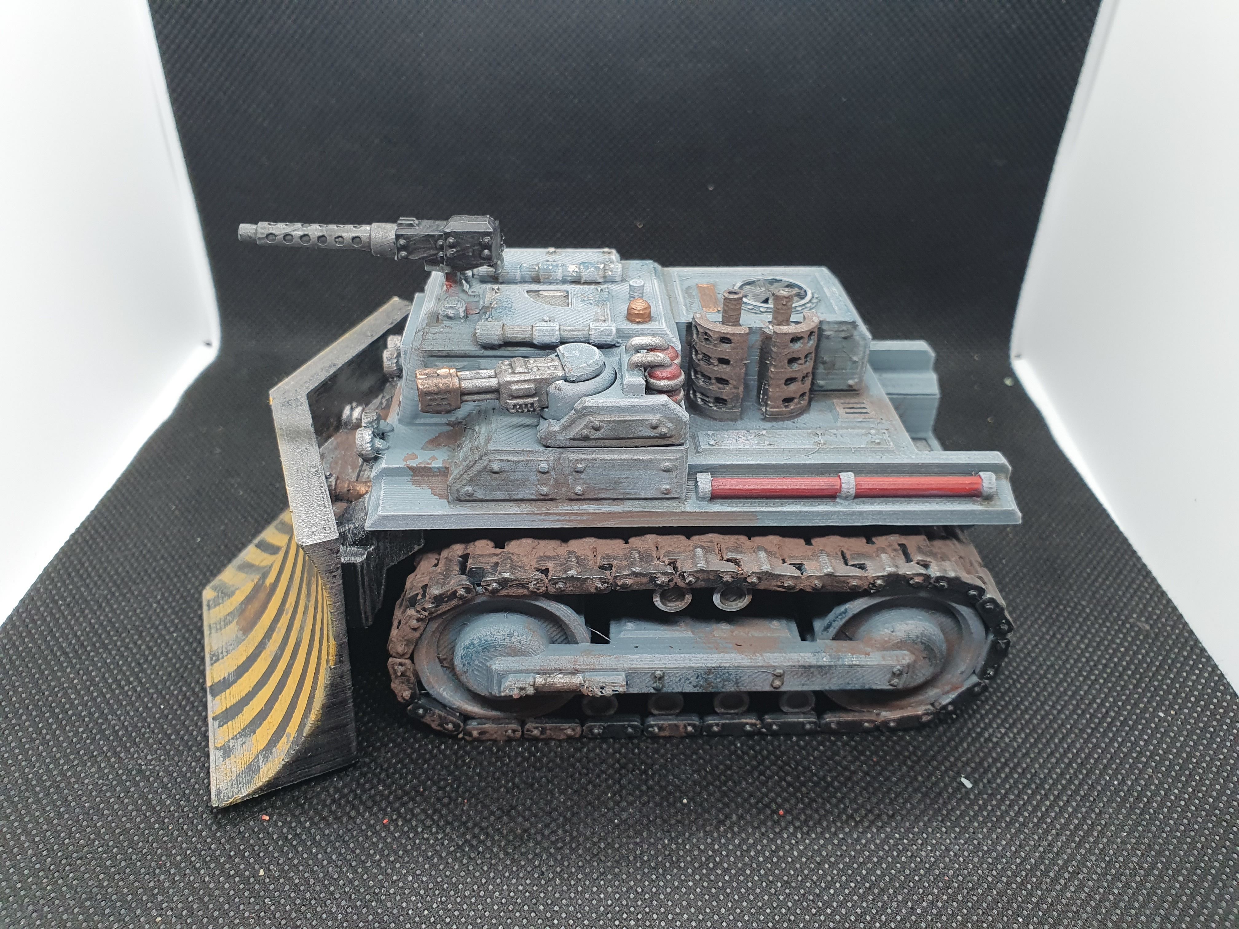 Armoured Bulldozer STL 3D print model_8