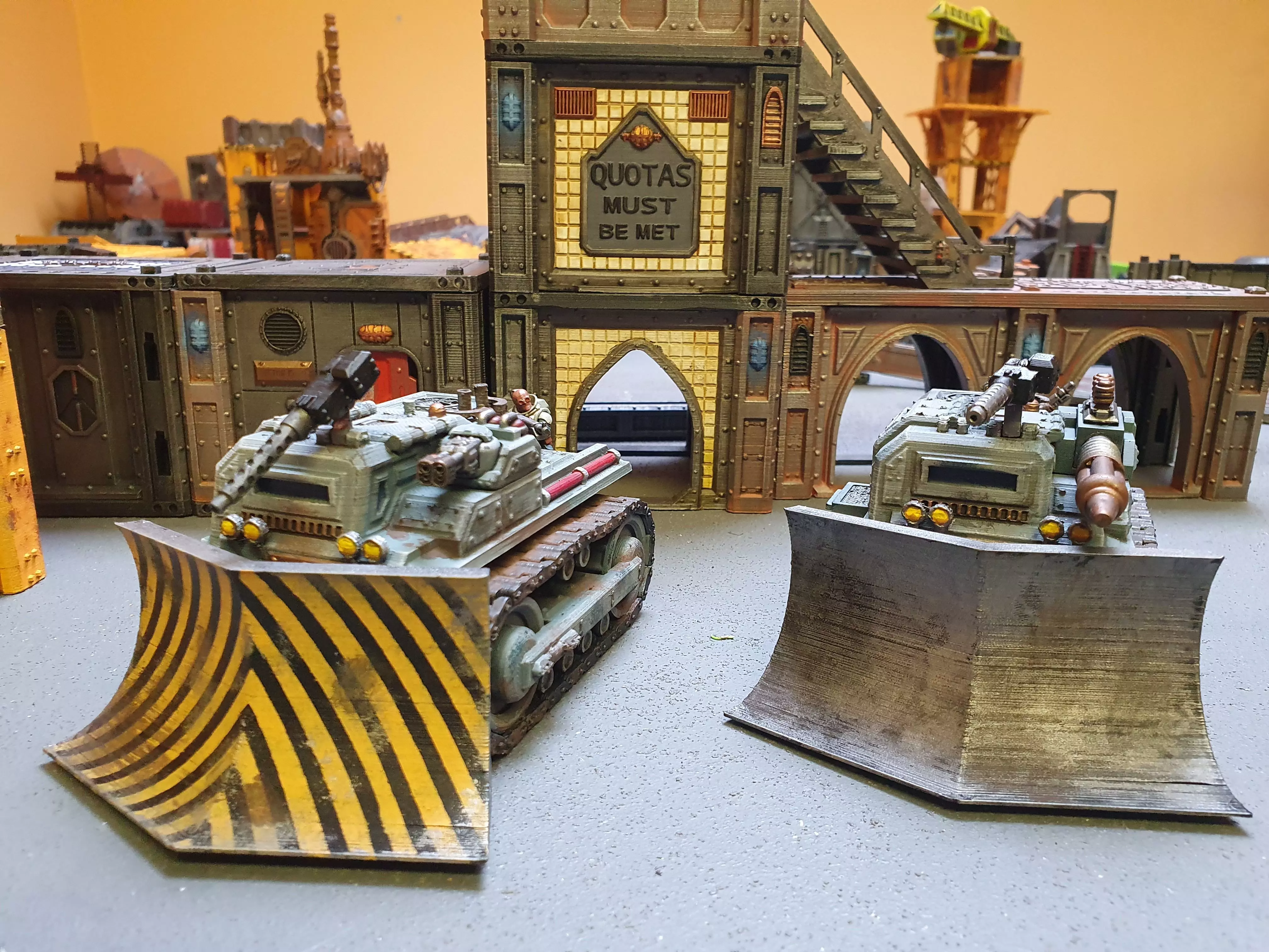 Armoured Bulldozer STL 3D print model_0