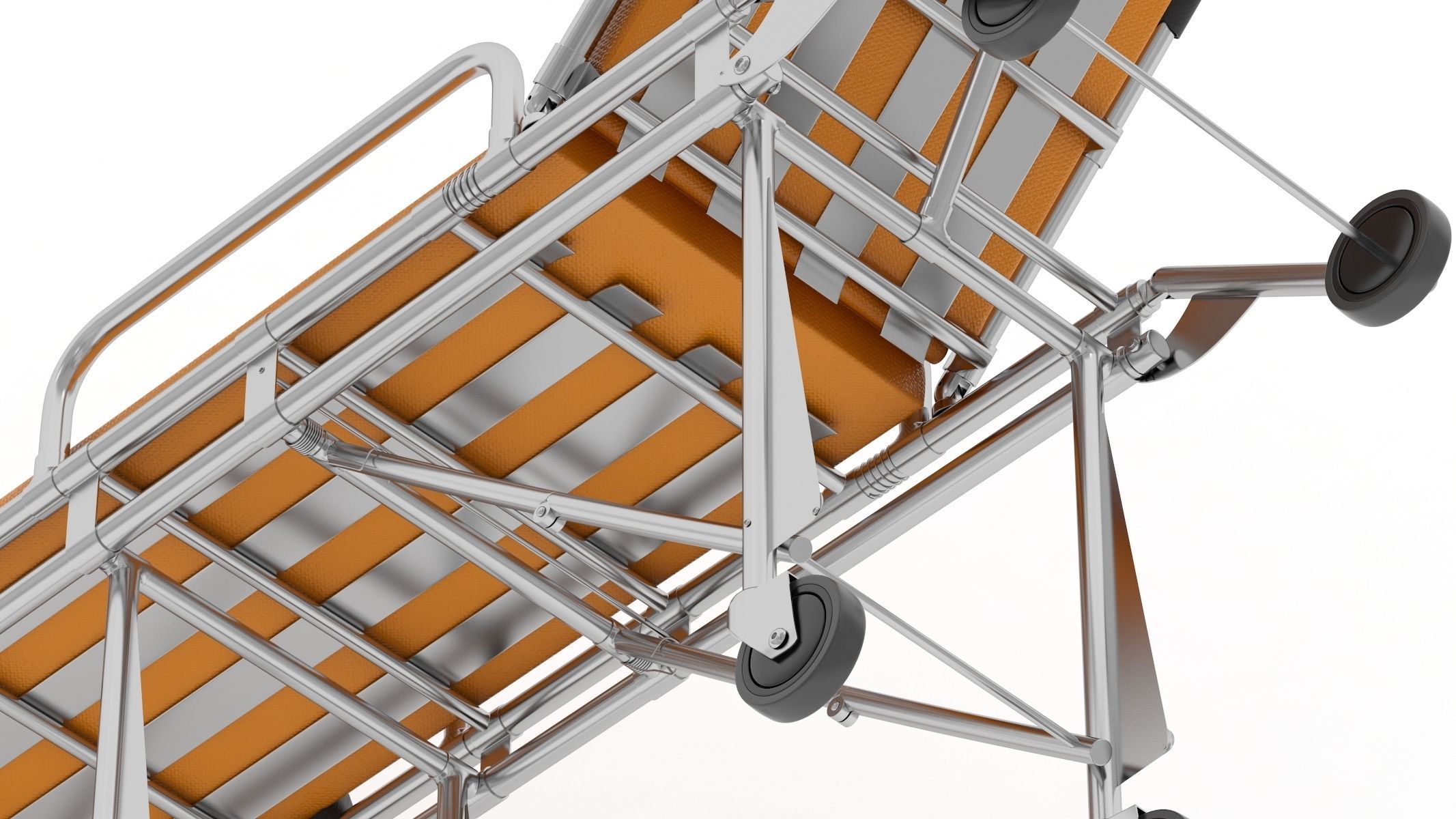 Ambulance Emergency Medical Stretcher 3D model_9