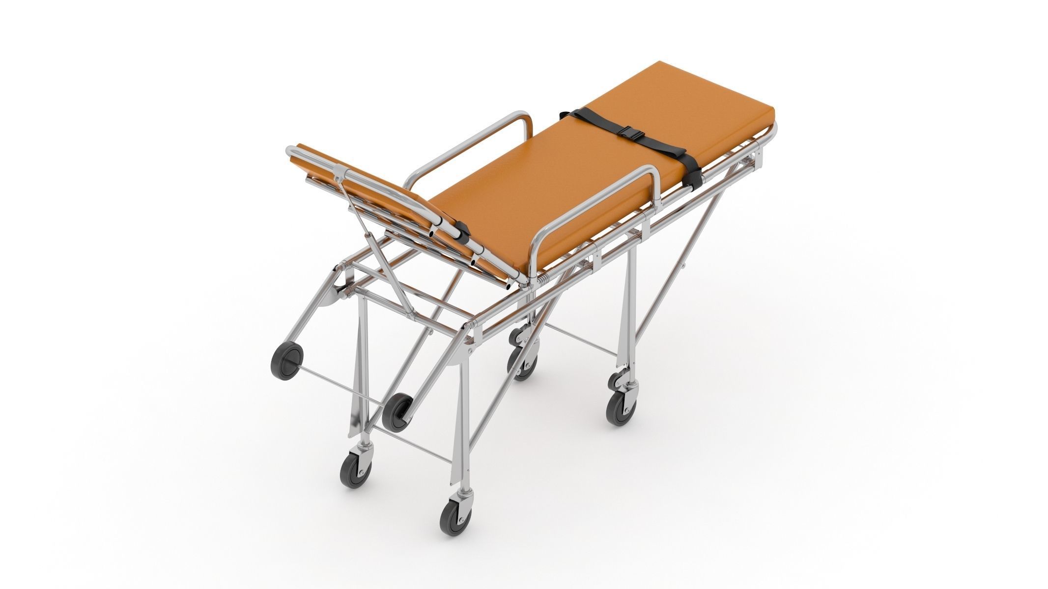 Ambulance Emergency Medical Stretcher 3D model_3