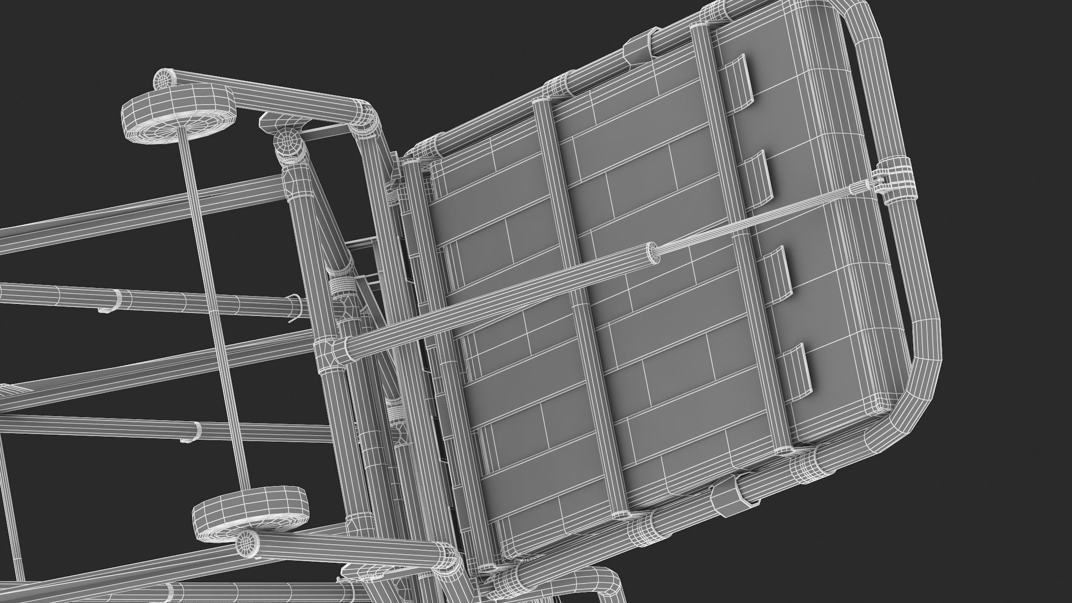 Ambulance Emergency Medical Stretcher 3D model_18