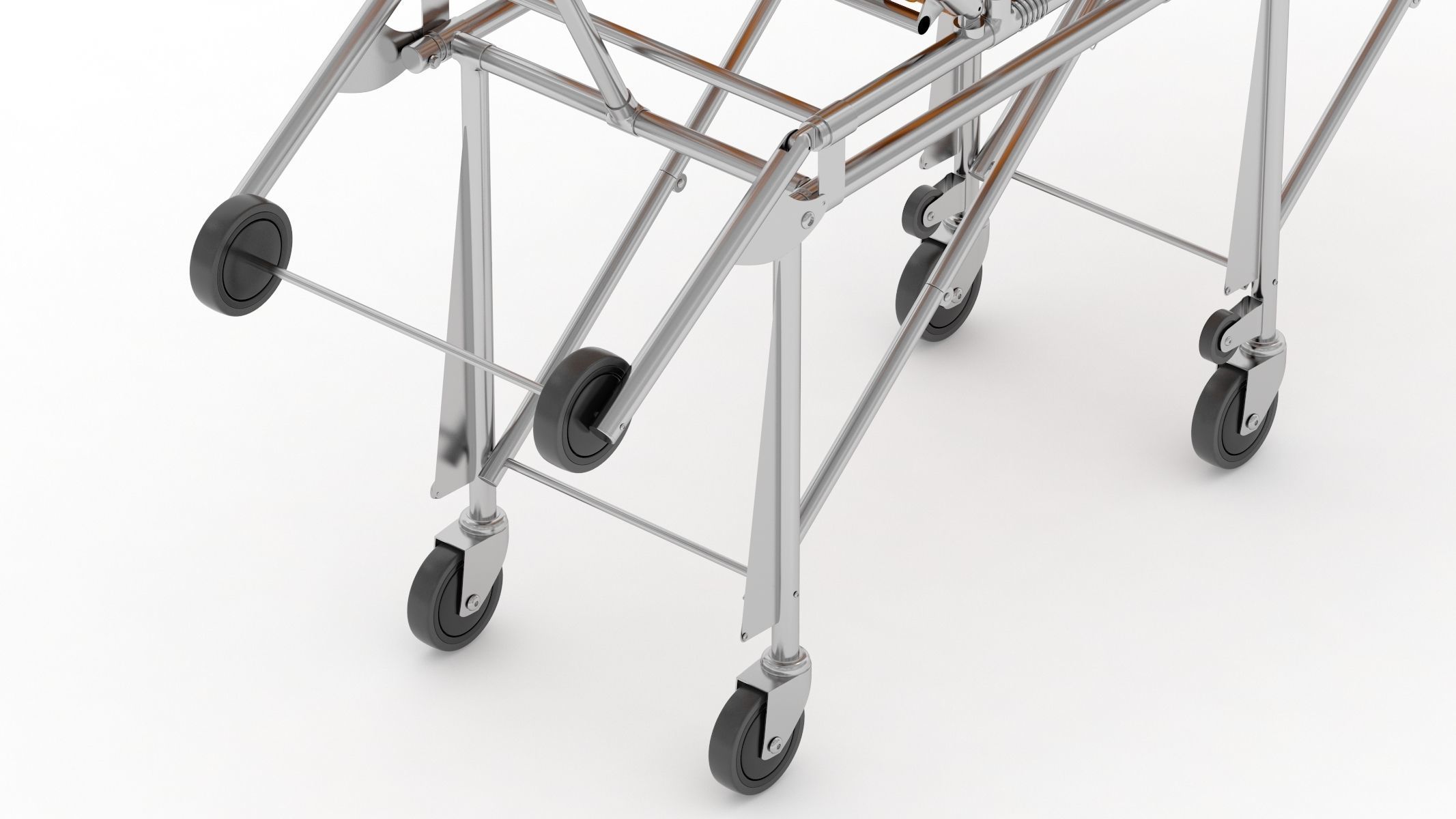 Ambulance Emergency Medical Stretcher 3D model_8