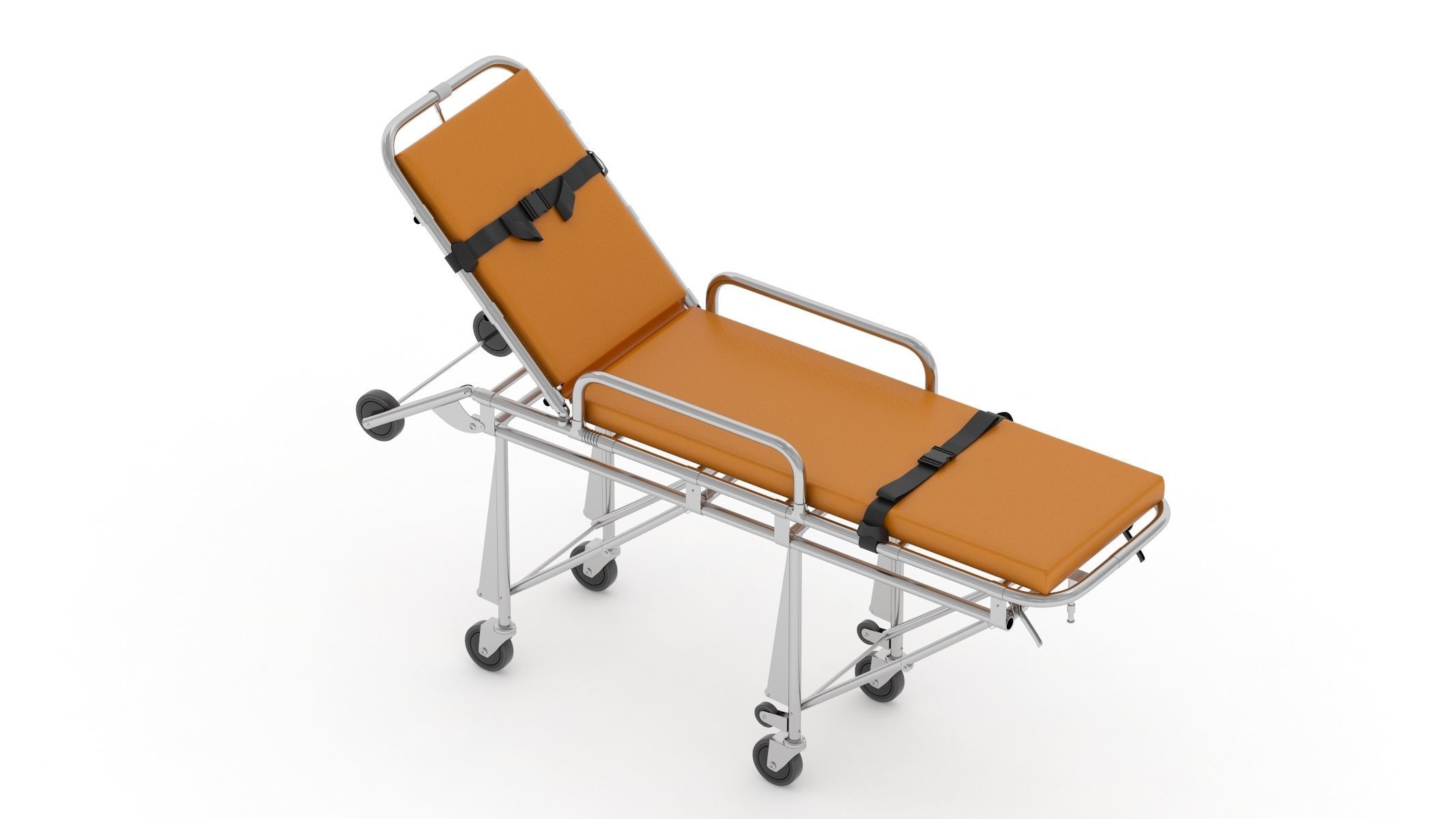 Ambulance Emergency Medical Stretcher 3D model_2