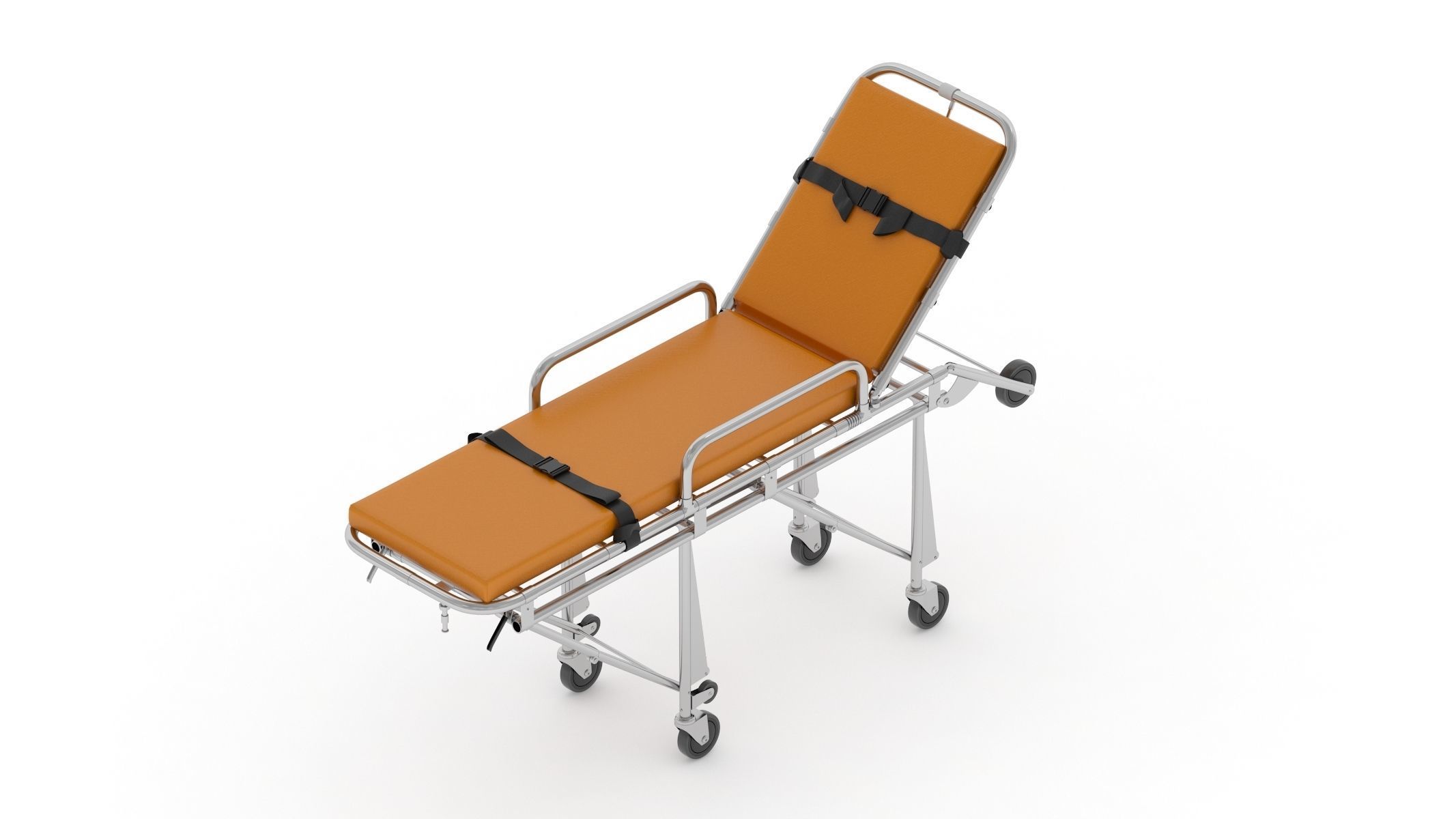 Ambulance Emergency Medical Stretcher 3D model_1