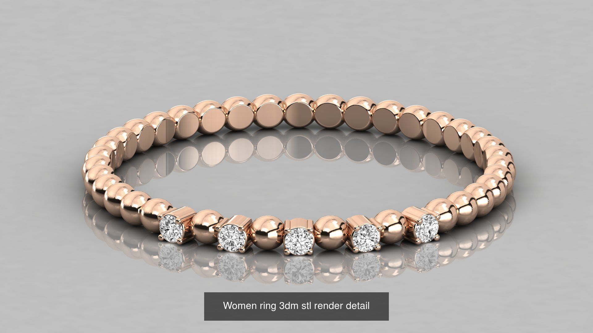 192 Women Wedding Engagement Band 3dm stl render detail 3D Model Collection_177