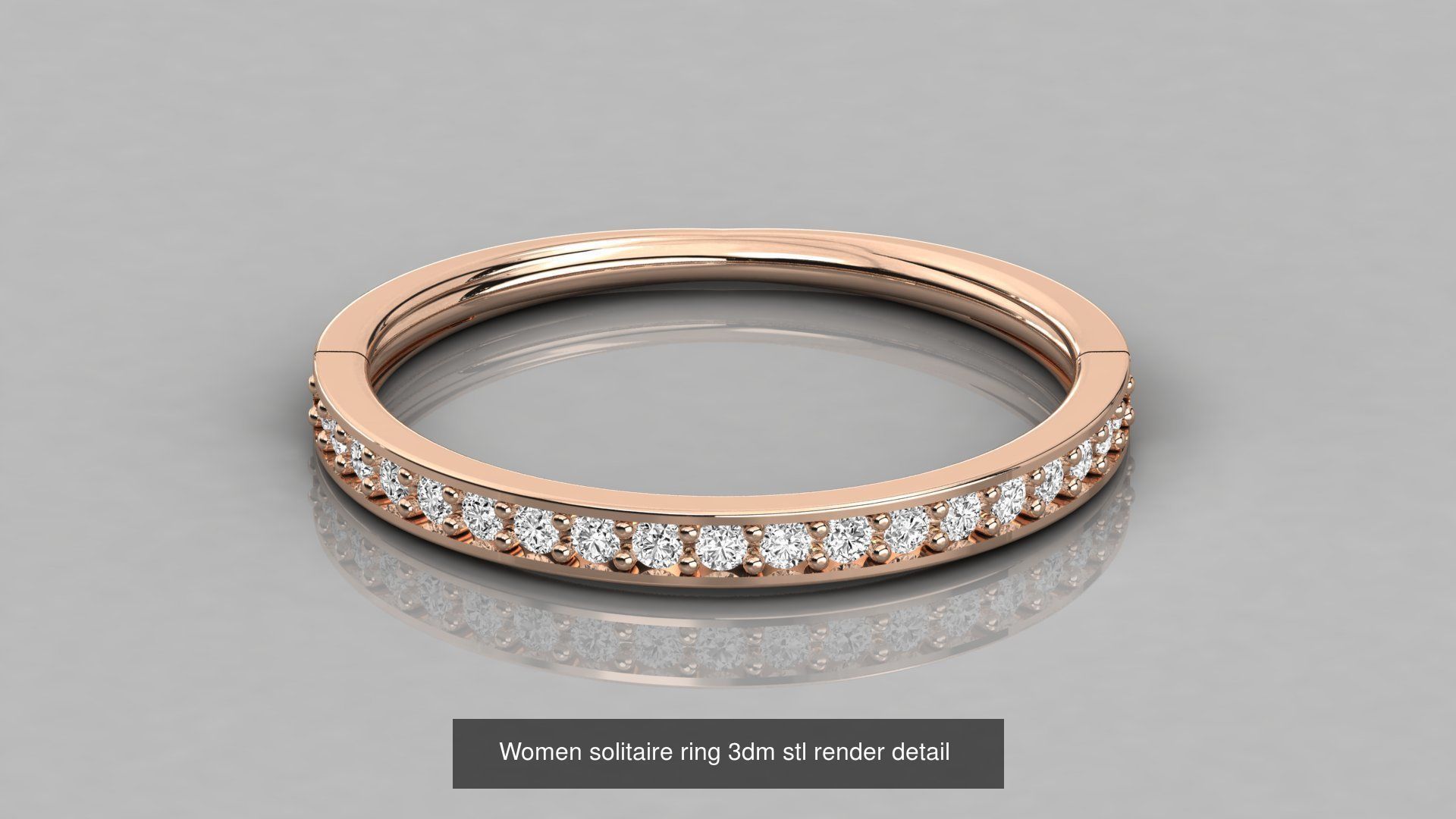 192 Women Wedding Engagement Band 3dm stl render detail 3D Model Collection_122