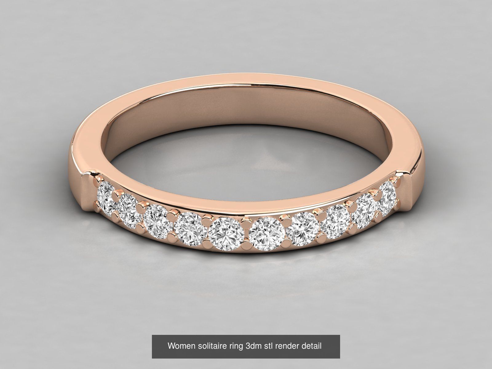 192 Women Wedding Engagement Band 3dm stl render detail 3D Model Collection_205