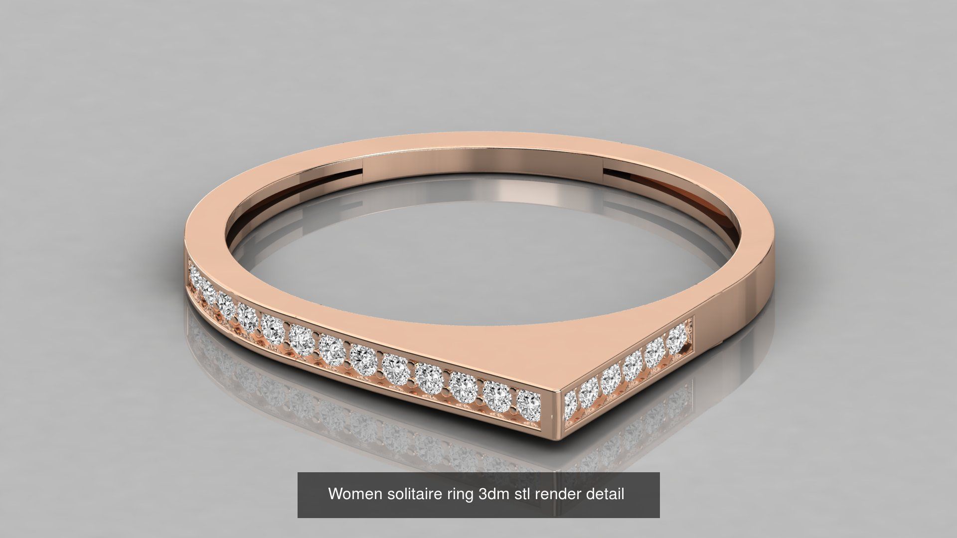 192 Women Wedding Engagement Band 3dm stl render detail 3D Model Collection_102