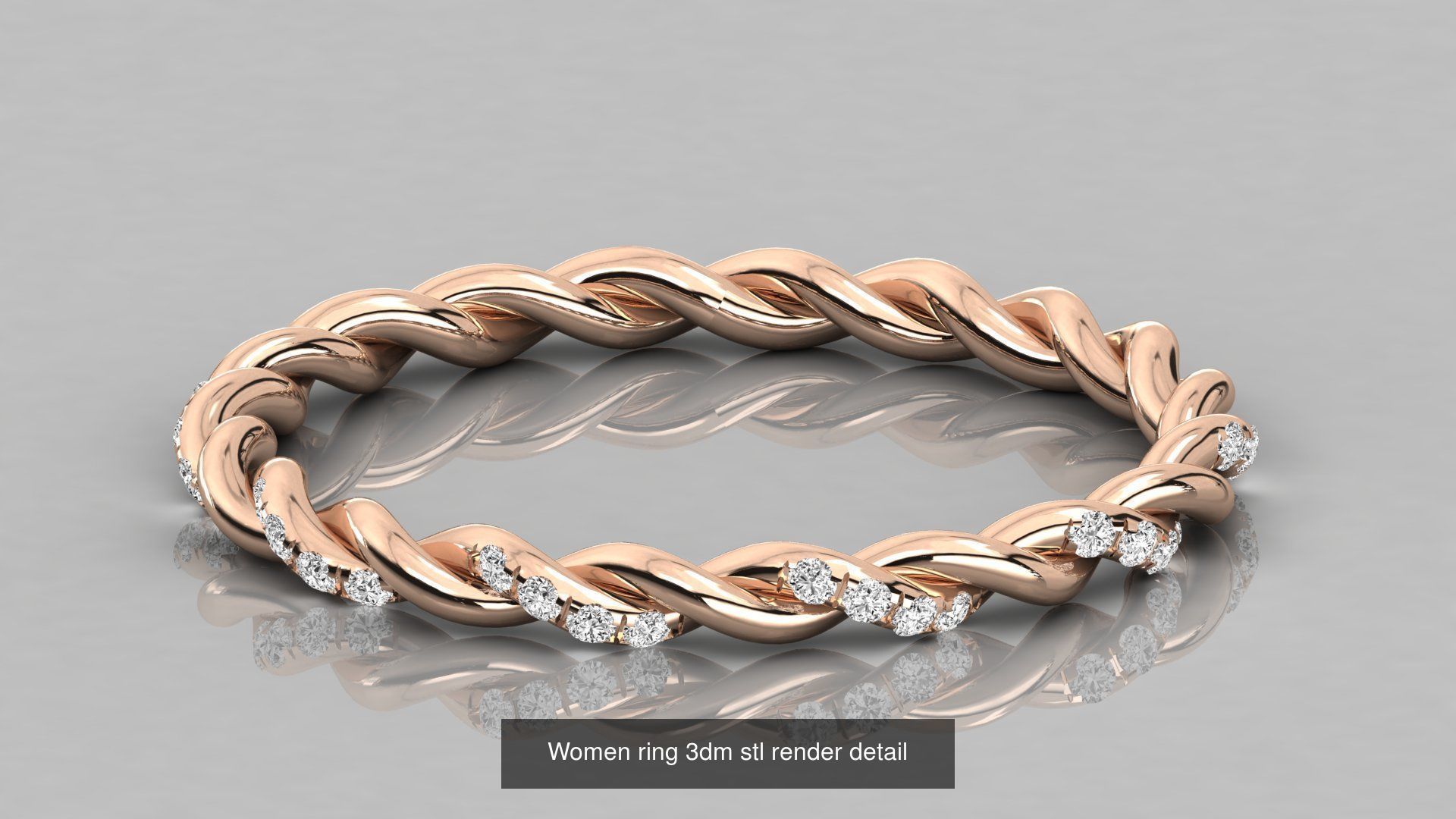 192 Women Wedding Engagement Band 3dm stl render detail 3D Model Collection_157