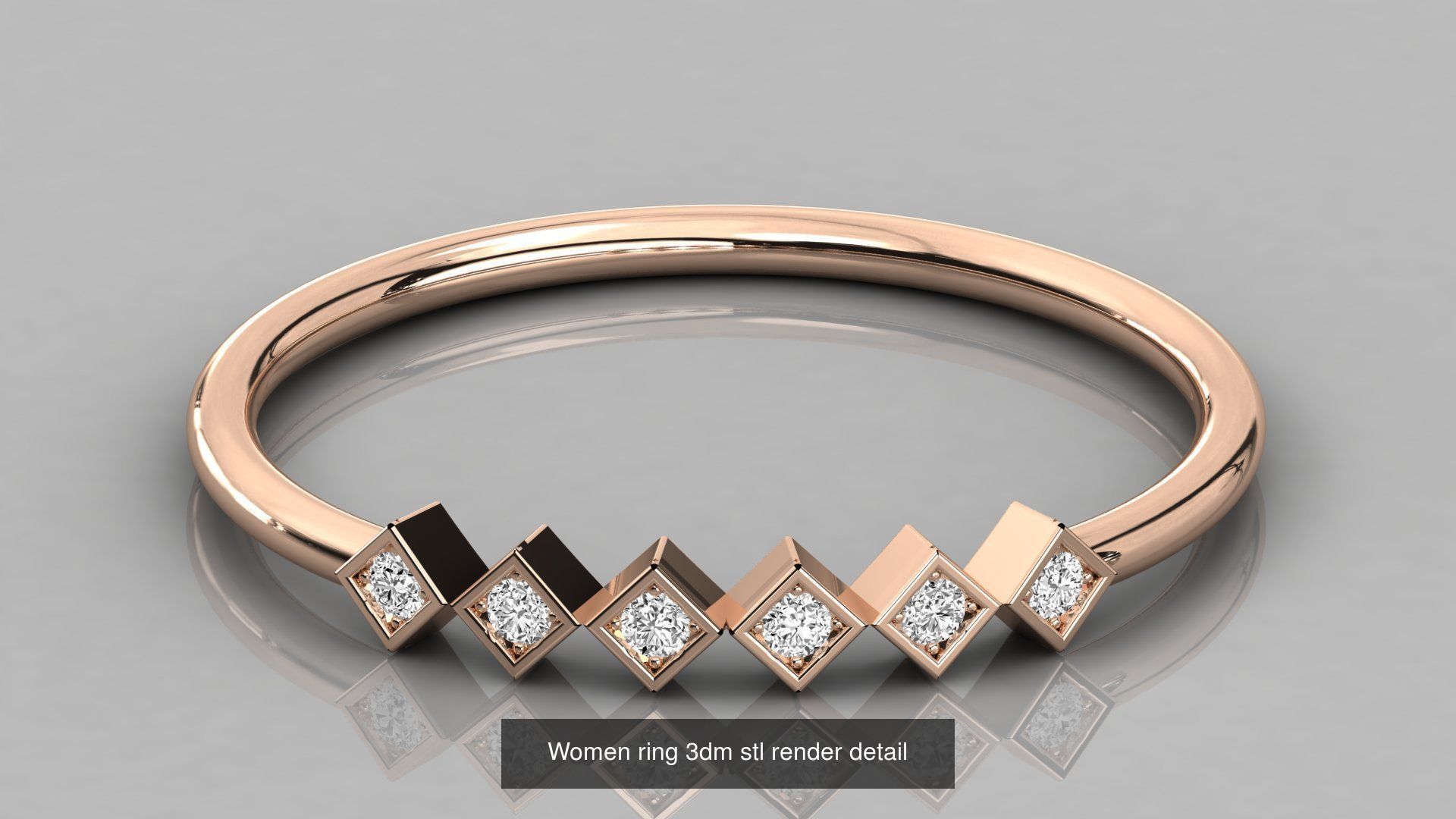 192 Women Wedding Engagement Band 3dm stl render detail 3D Model Collection_151