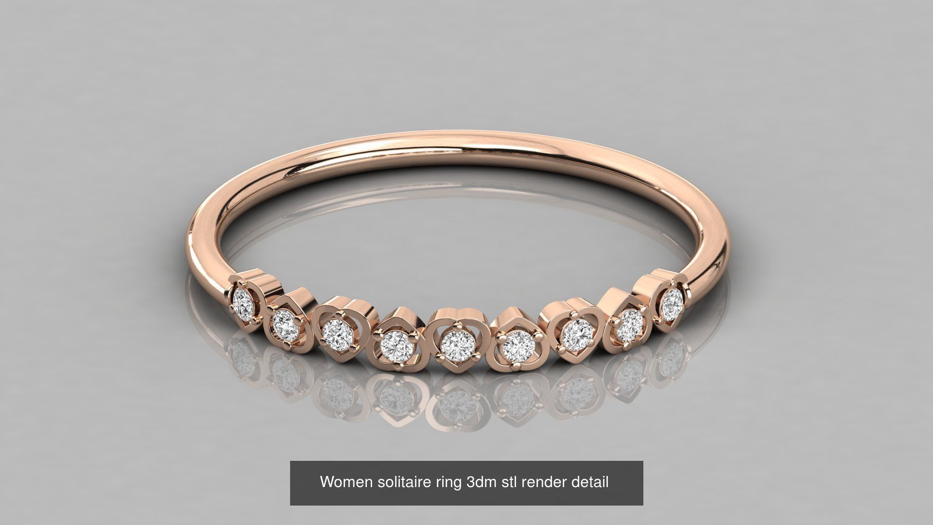 192 Women Wedding Engagement Band 3dm stl render detail 3D Model Collection_96