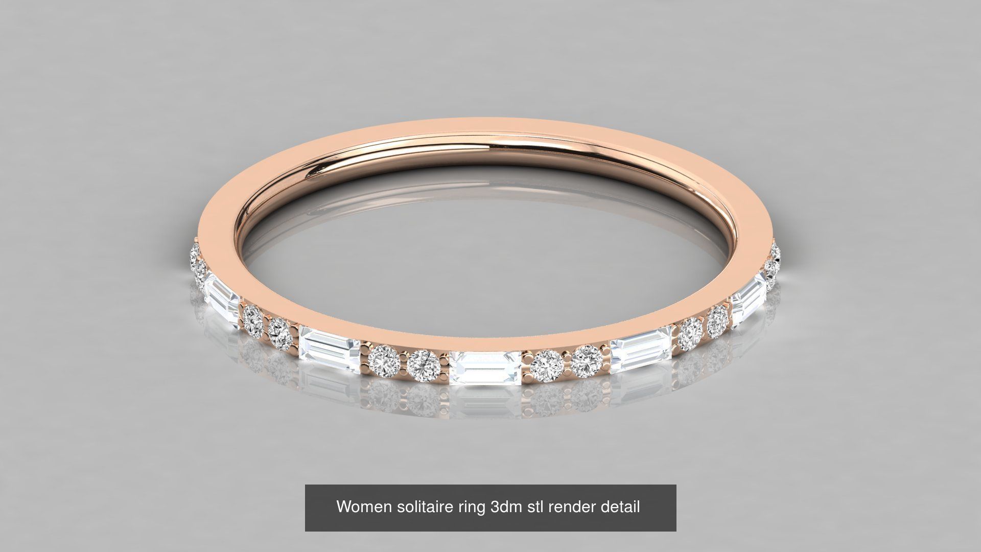 192 Women Wedding Engagement Band 3dm stl render detail 3D Model Collection_133
