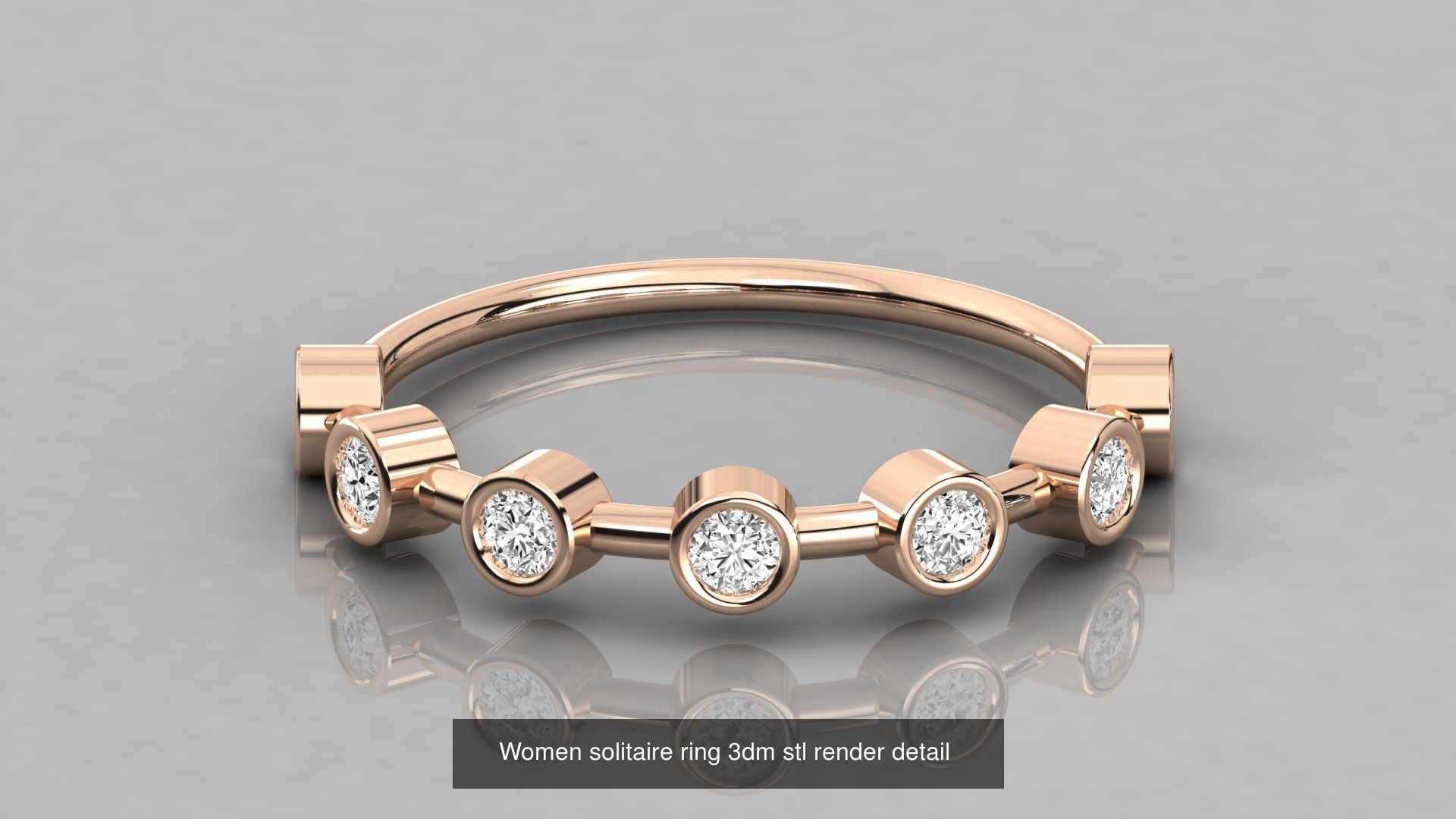 192 Women Wedding Engagement Band 3dm stl render detail 3D Model Collection_45