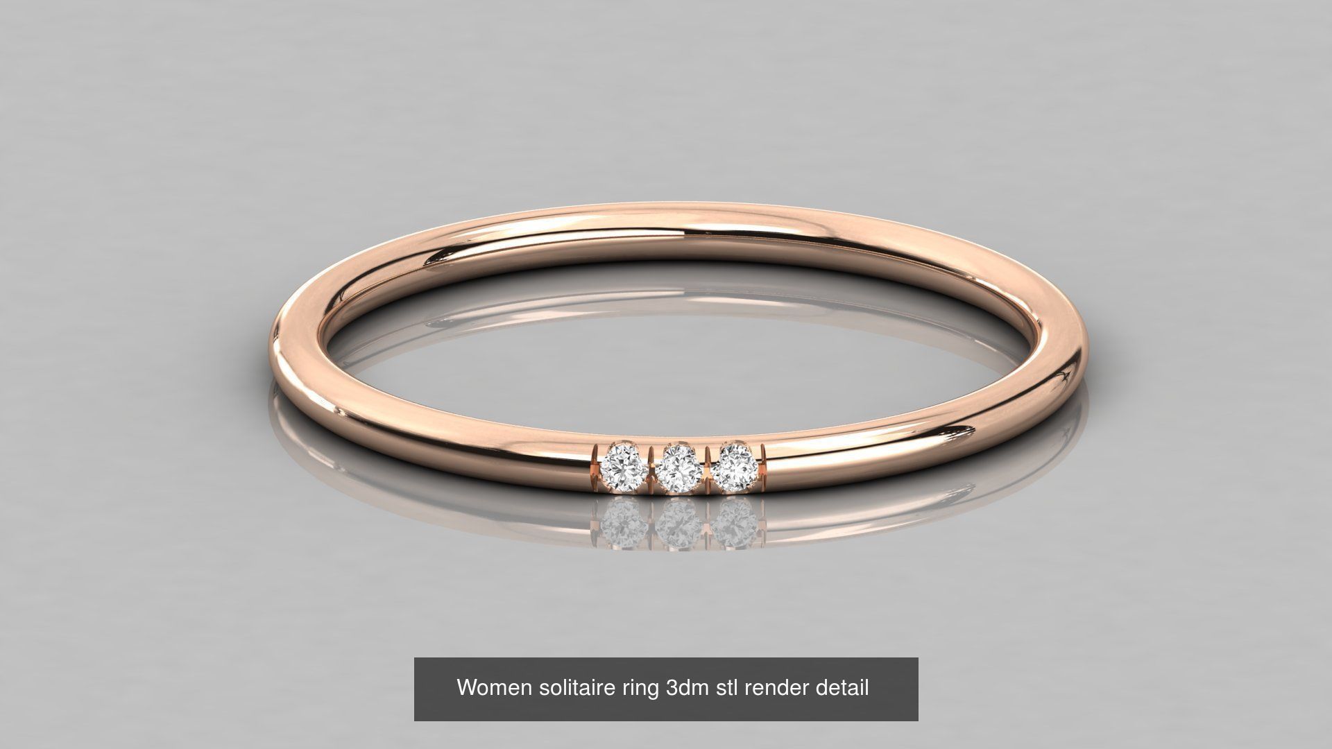 192 Women Wedding Engagement Band 3dm stl render detail 3D Model Collection_58