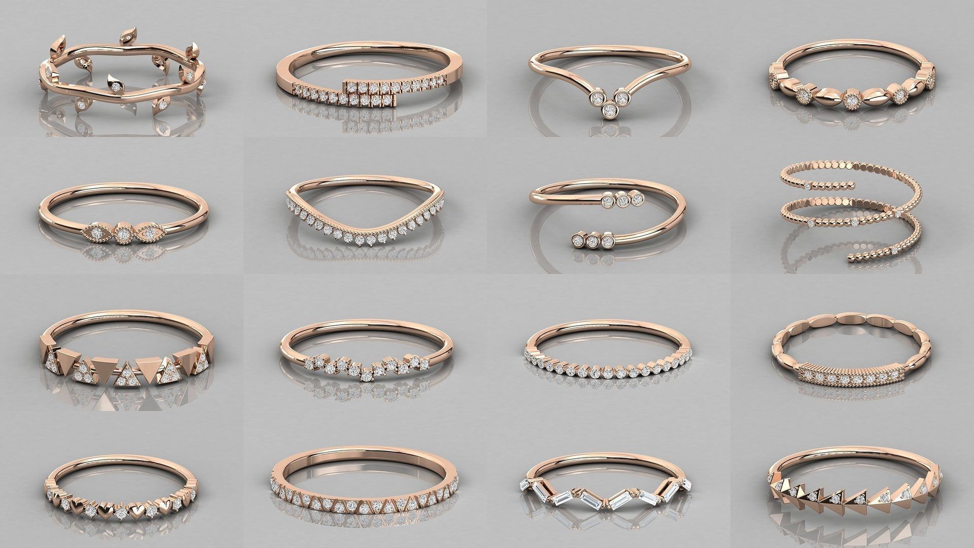 192 Women Wedding Engagement Band 3dm stl render detail 3D Model Collection_0