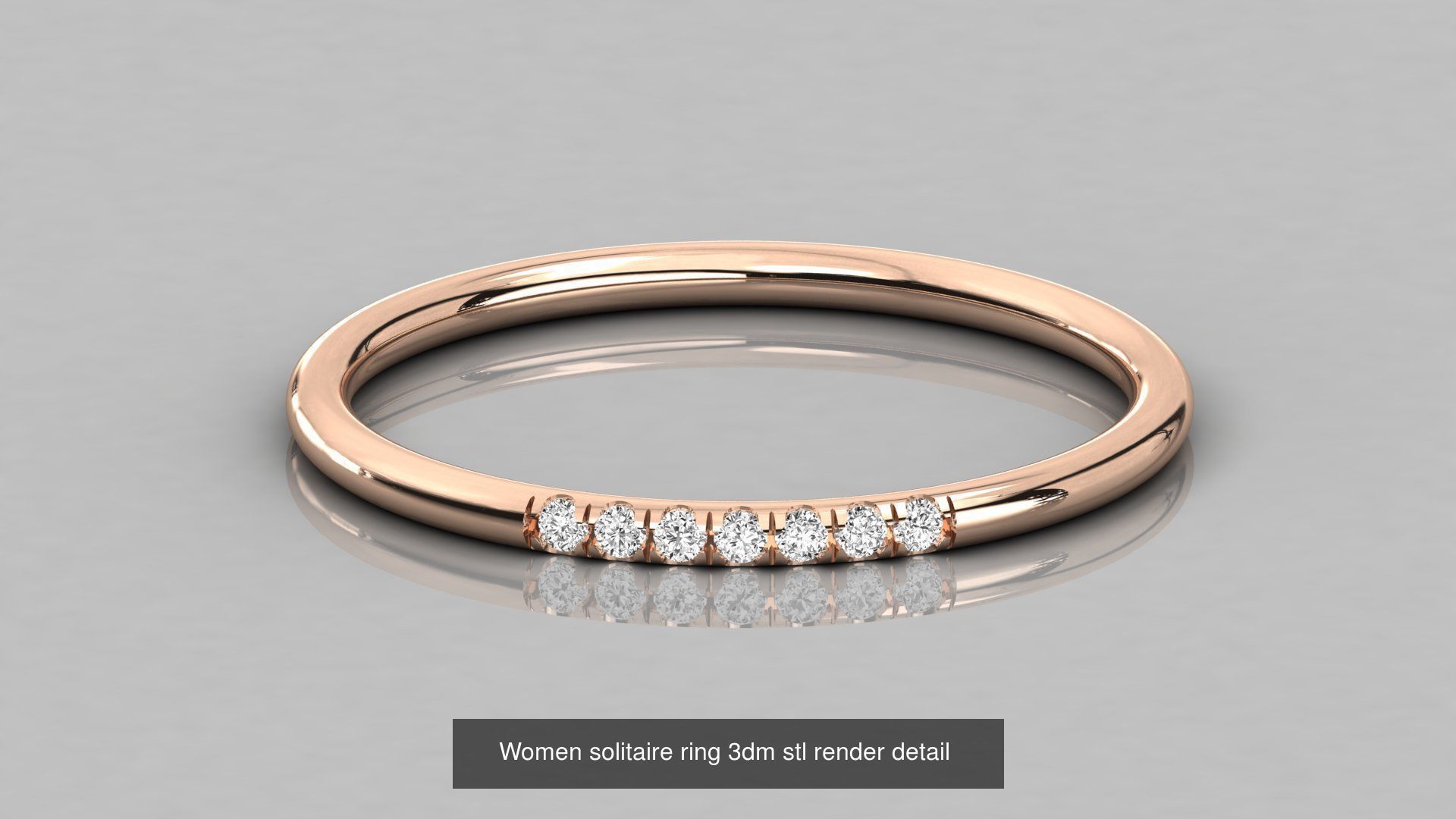192 Women Wedding Engagement Band 3dm stl render detail 3D Model Collection_56