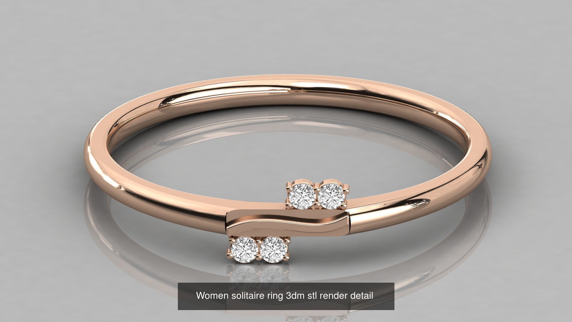 192 Women Wedding Engagement Band 3dm stl render detail 3D Model Collection_94