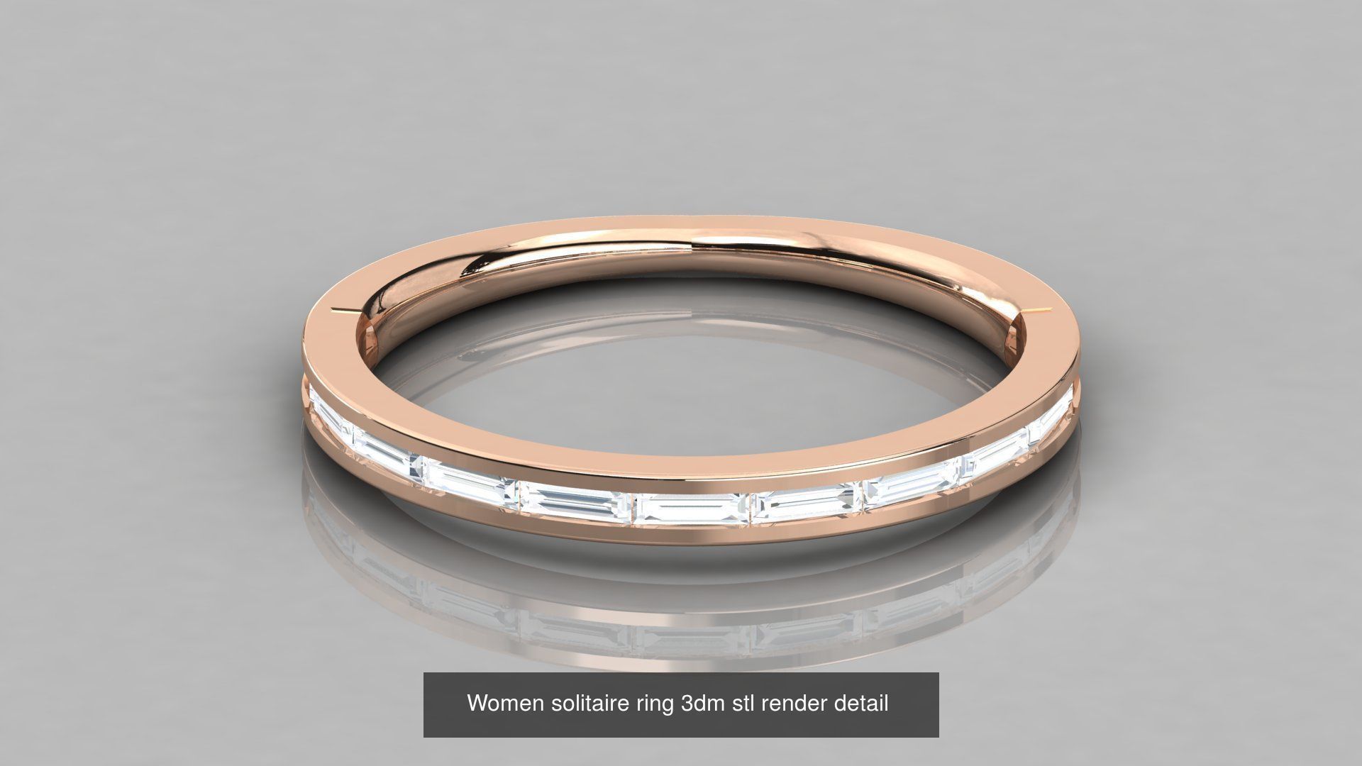 192 Women Wedding Engagement Band 3dm stl render detail 3D Model Collection_123
