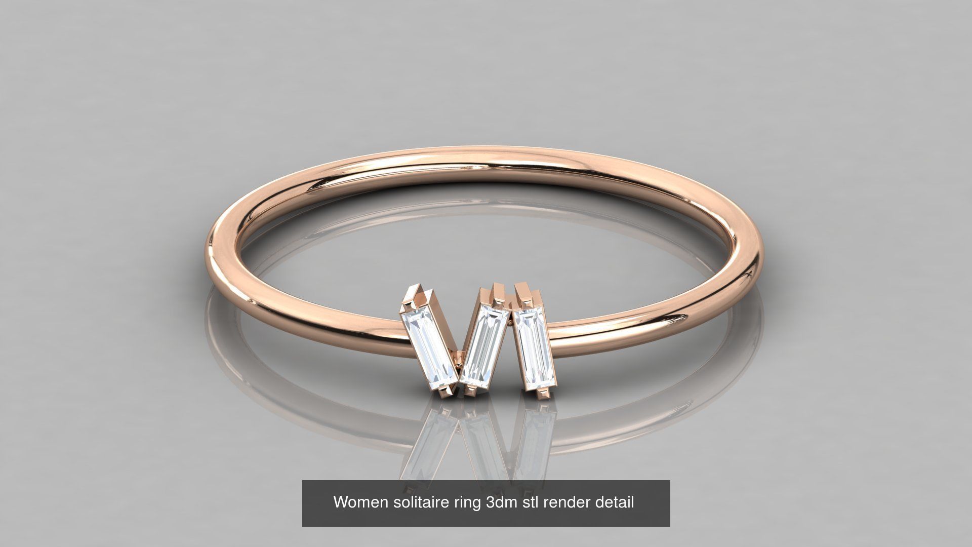 192 Women Wedding Engagement Band 3dm stl render detail 3D Model Collection_131
