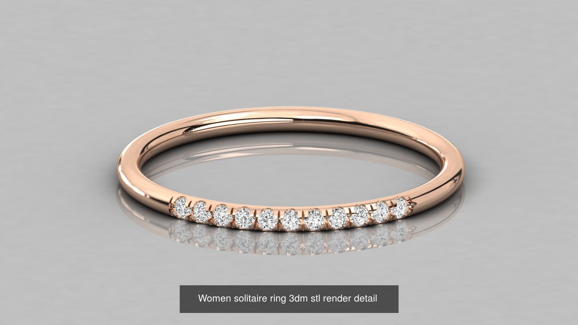 192 Women Wedding Engagement Band 3dm stl render detail 3D Model Collection_55