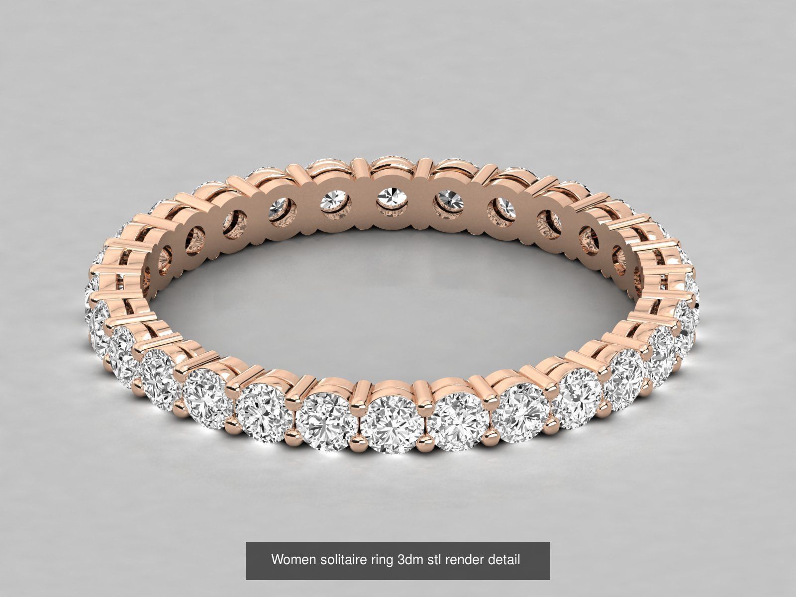 192 Women Wedding Engagement Band 3dm stl render detail 3D Model Collection_200