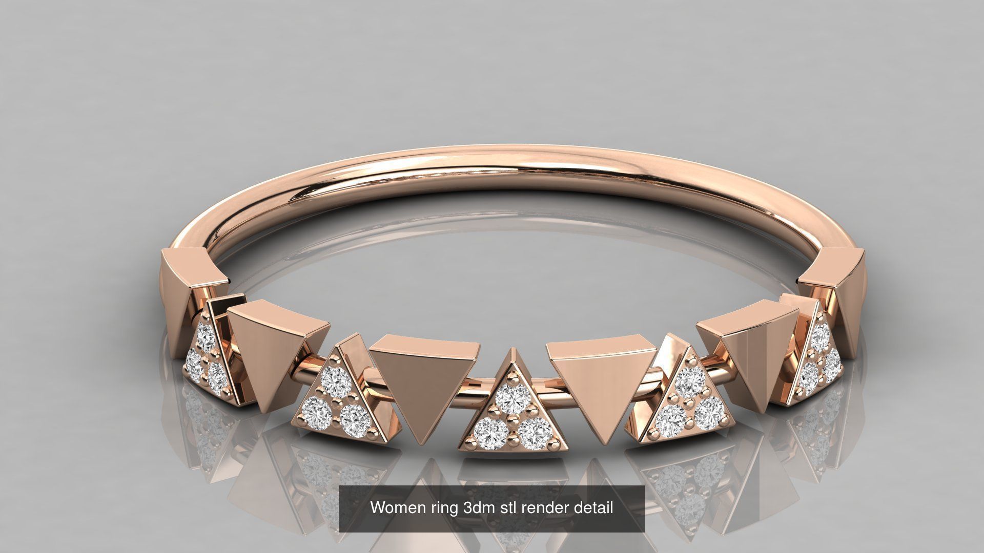 192 Women Wedding Engagement Band 3dm stl render detail 3D Model Collection_186
