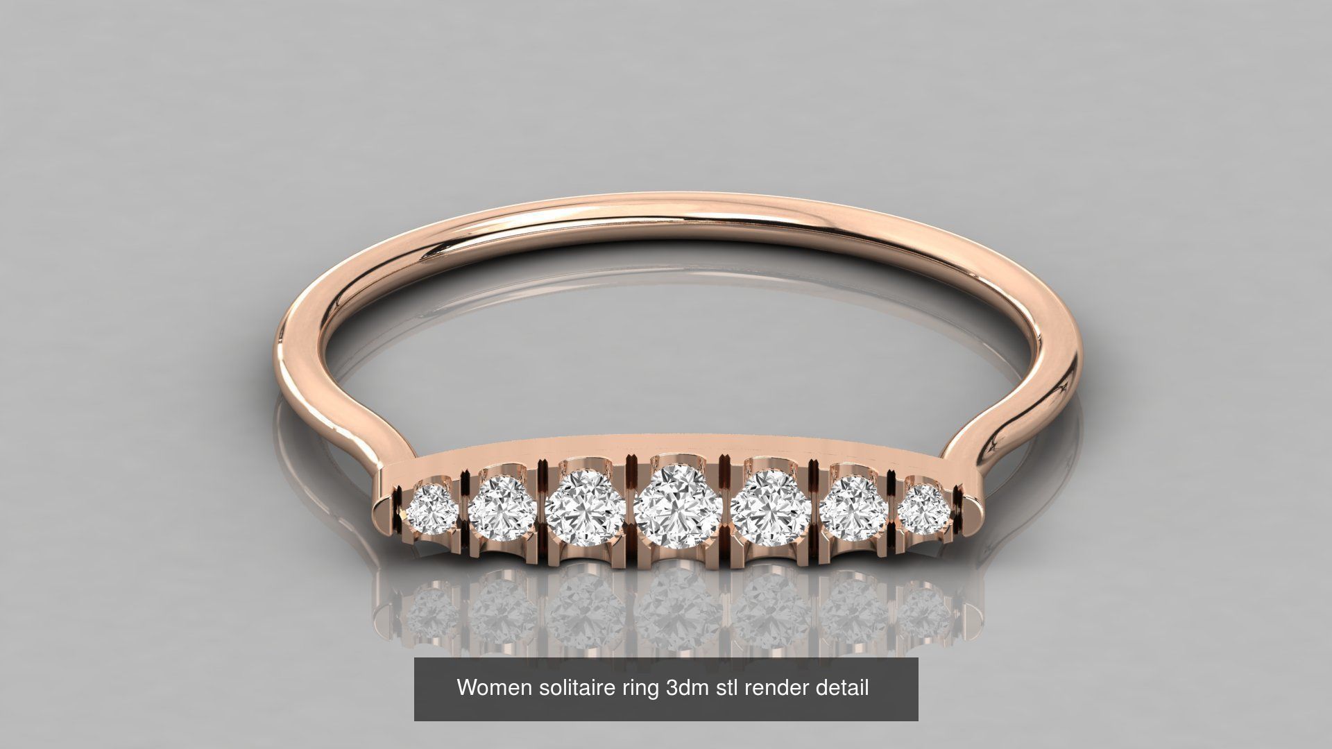 192 Women Wedding Engagement Band 3dm stl render detail 3D Model Collection_81