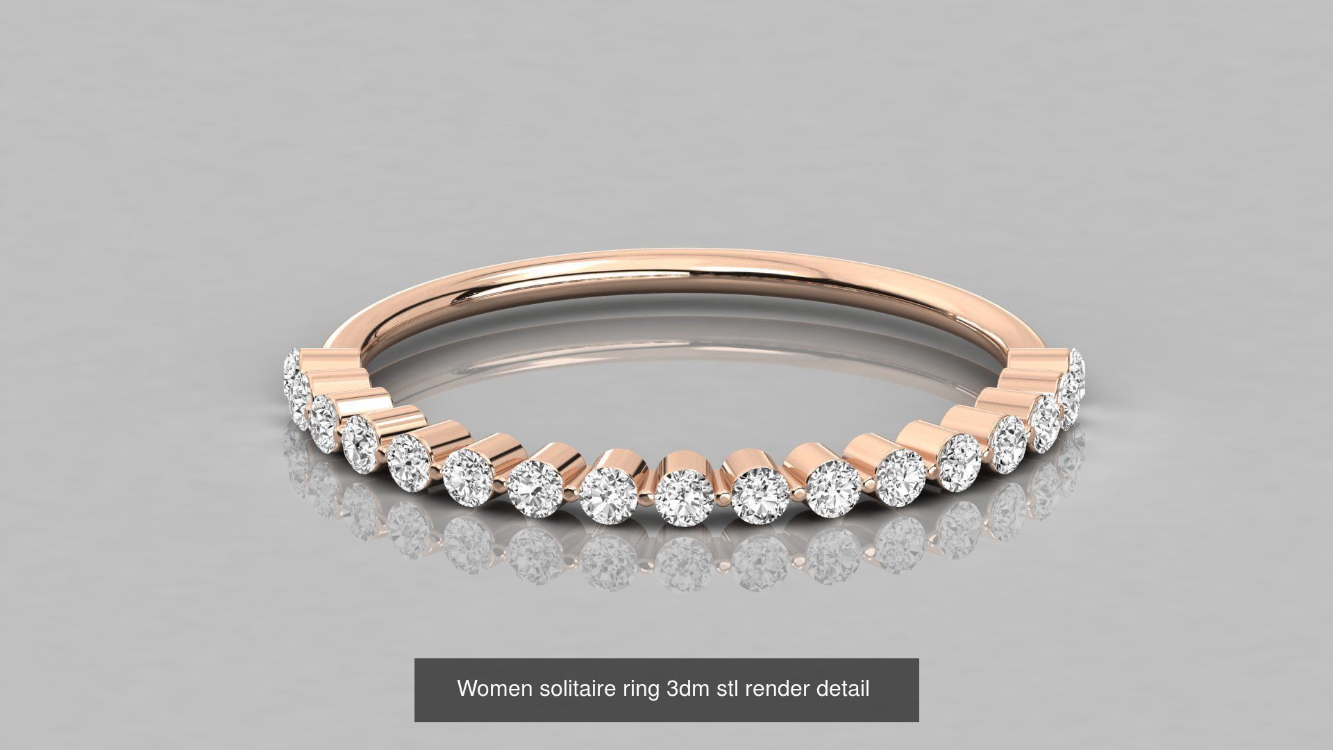 192 Women Wedding Engagement Band 3dm stl render detail 3D Model Collection_37