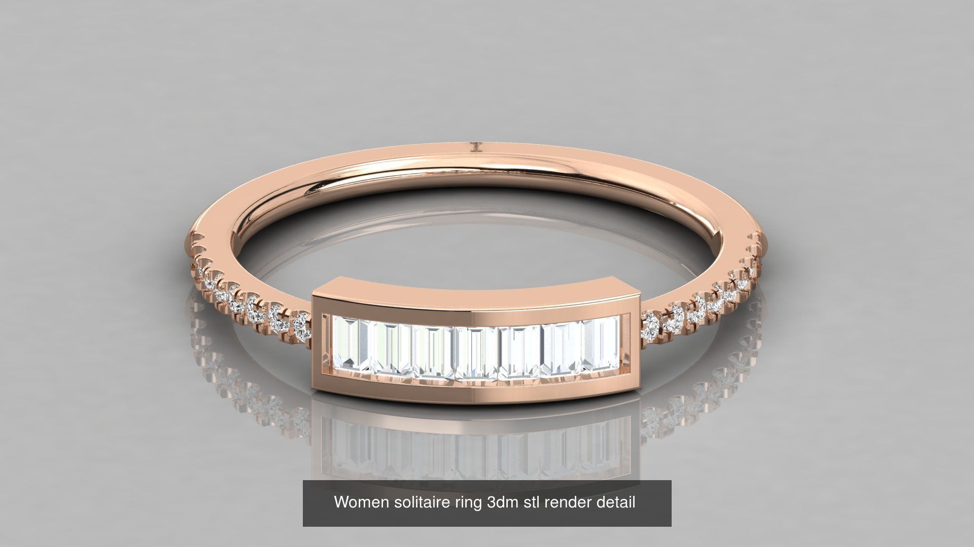 192 Women Wedding Engagement Band 3dm stl render detail 3D Model Collection_61