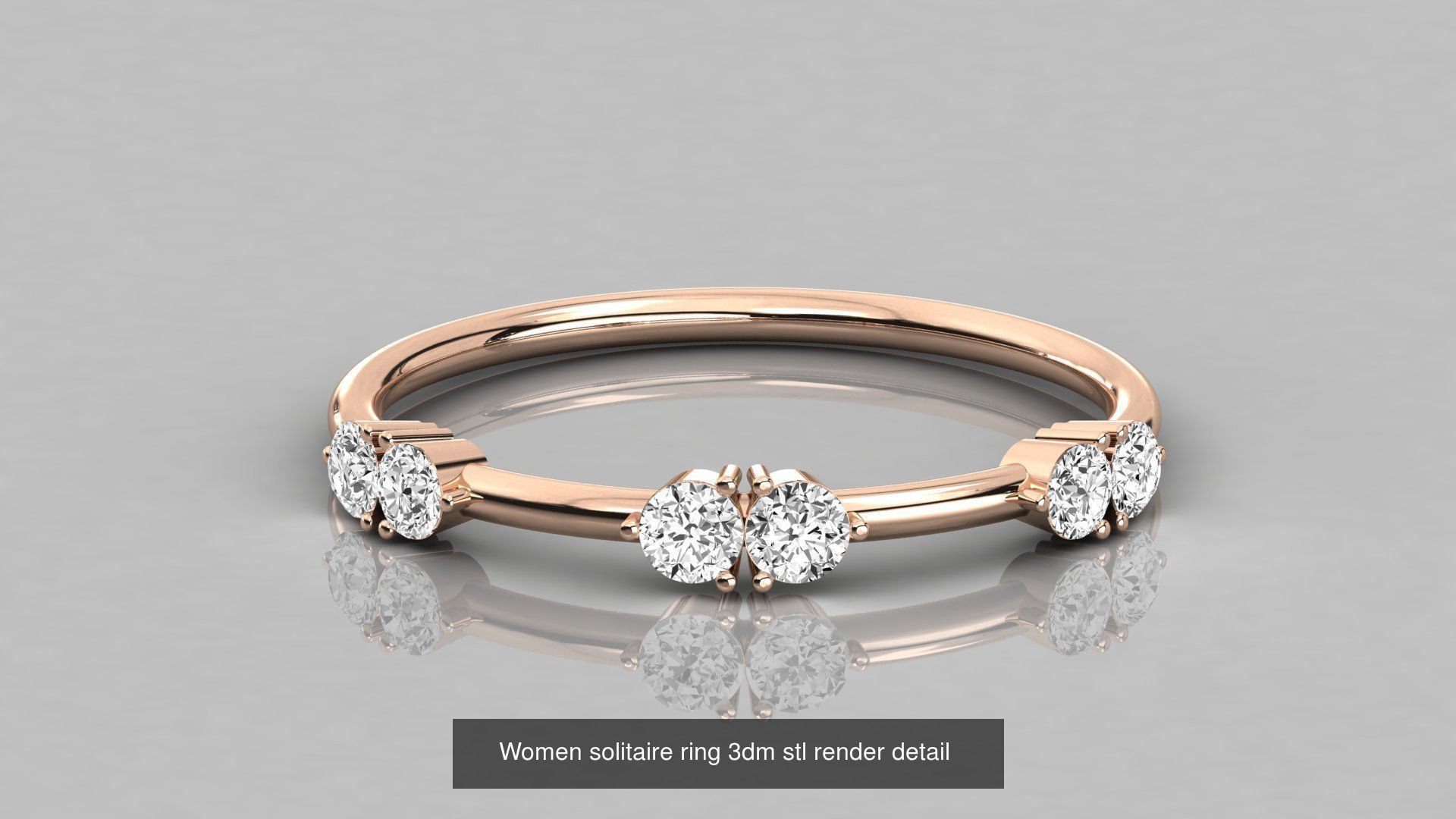192 Women Wedding Engagement Band 3dm stl render detail 3D Model Collection_60