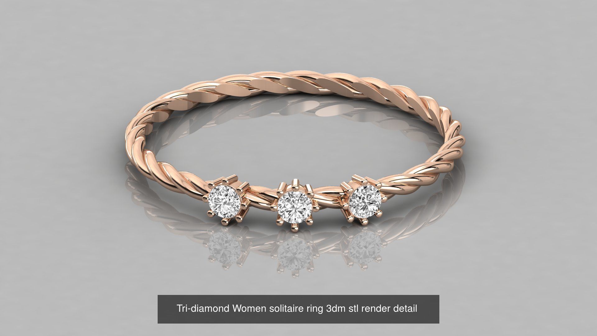 192 Women Wedding Engagement Band 3dm stl render detail 3D Model Collection_126