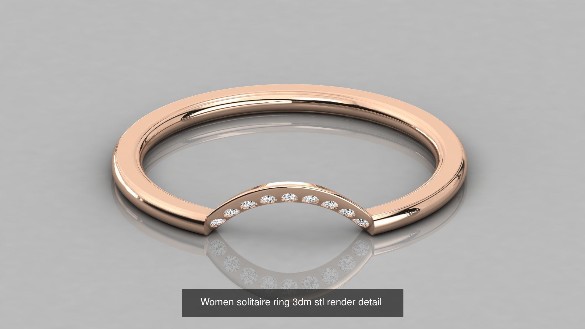 192 Women Wedding Engagement Band 3dm stl render detail 3D Model Collection_125