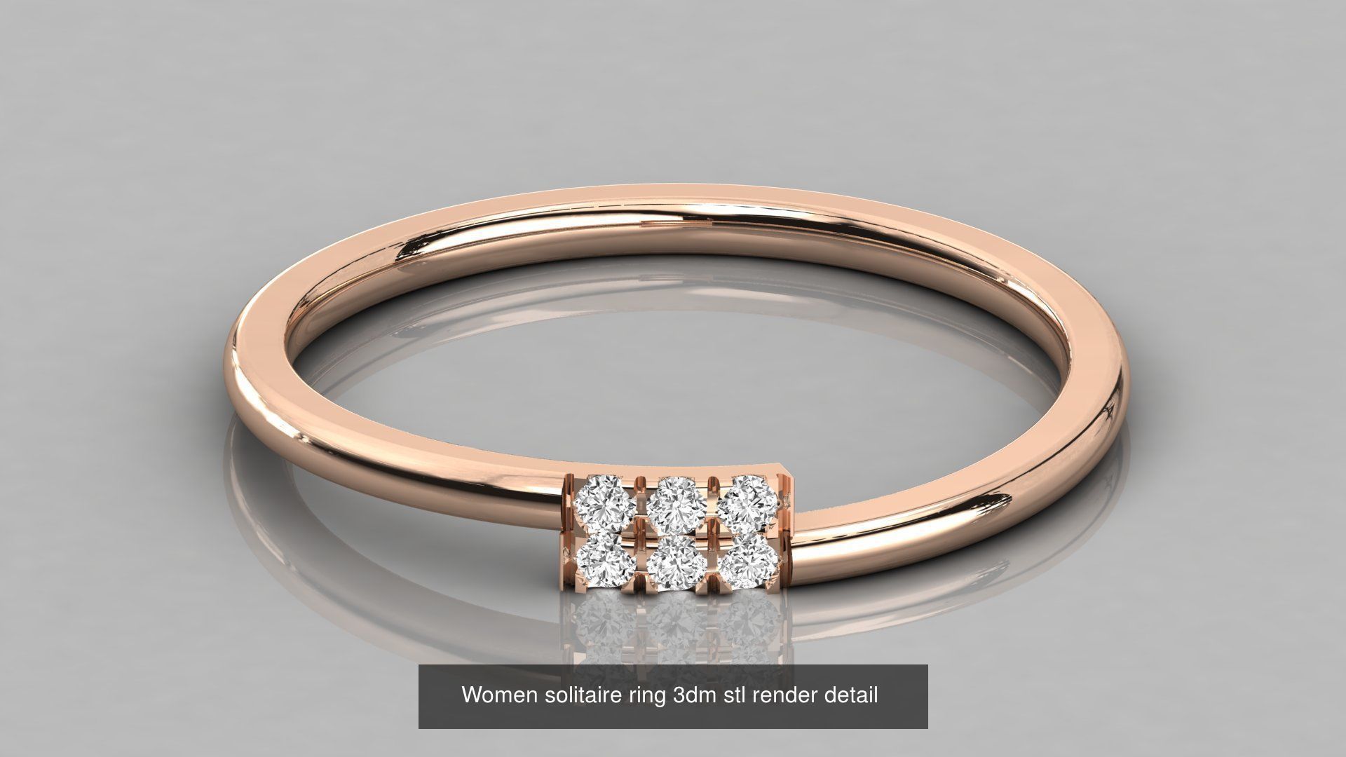 192 Women Wedding Engagement Band 3dm stl render detail 3D Model Collection_48