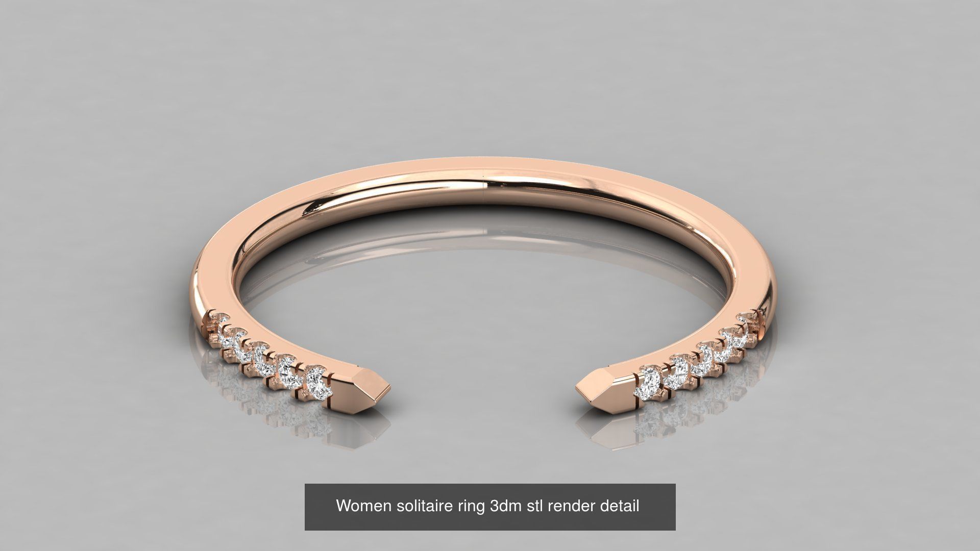 192 Women Wedding Engagement Band 3dm stl render detail 3D Model Collection_130