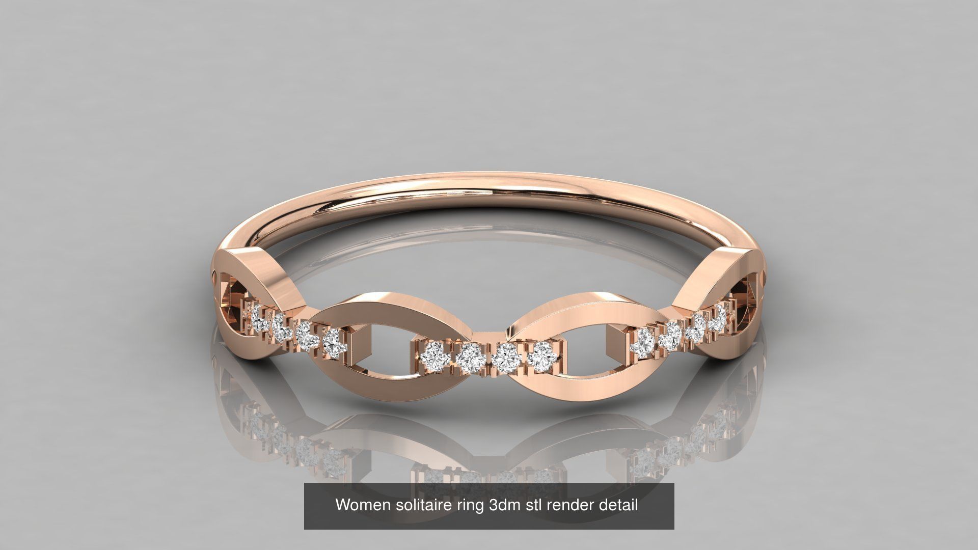 192 Women Wedding Engagement Band 3dm stl render detail 3D Model Collection_72