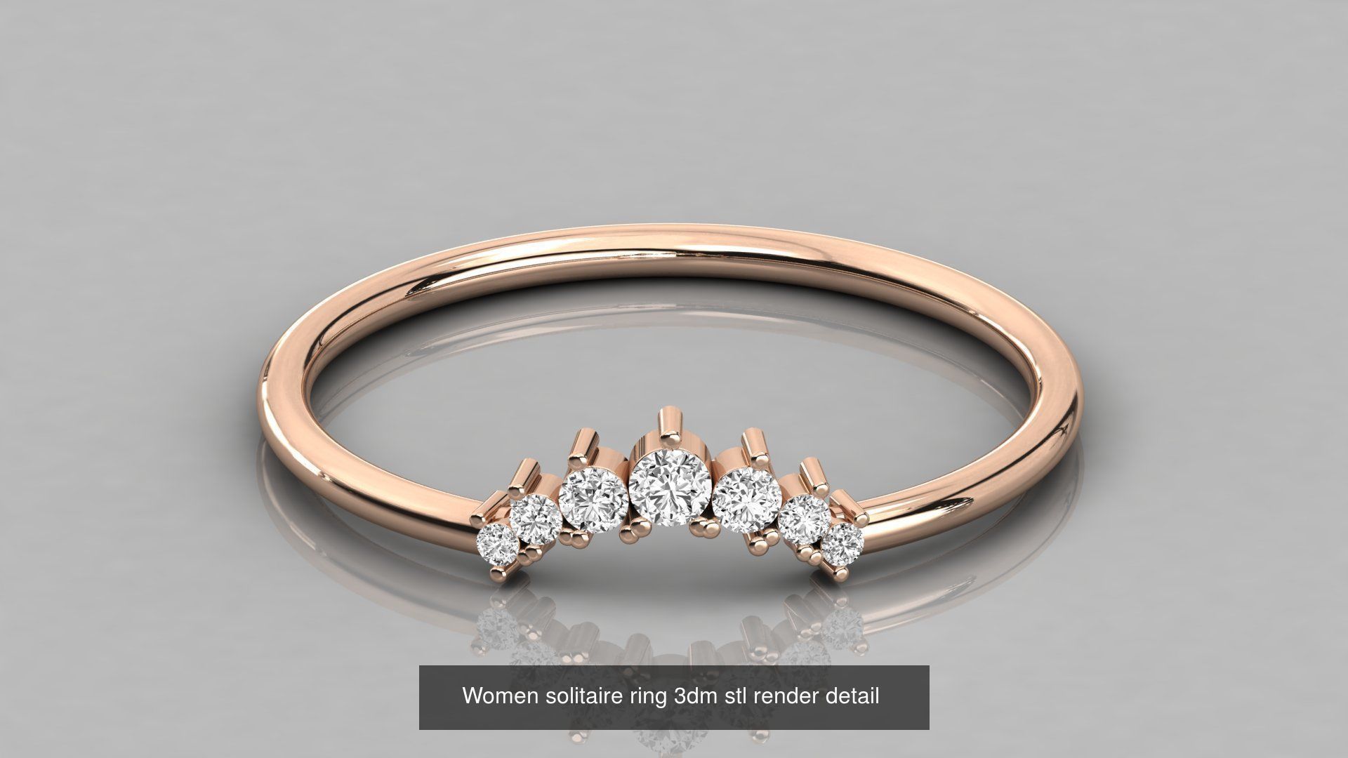 192 Women Wedding Engagement Band 3dm stl render detail 3D Model Collection_70