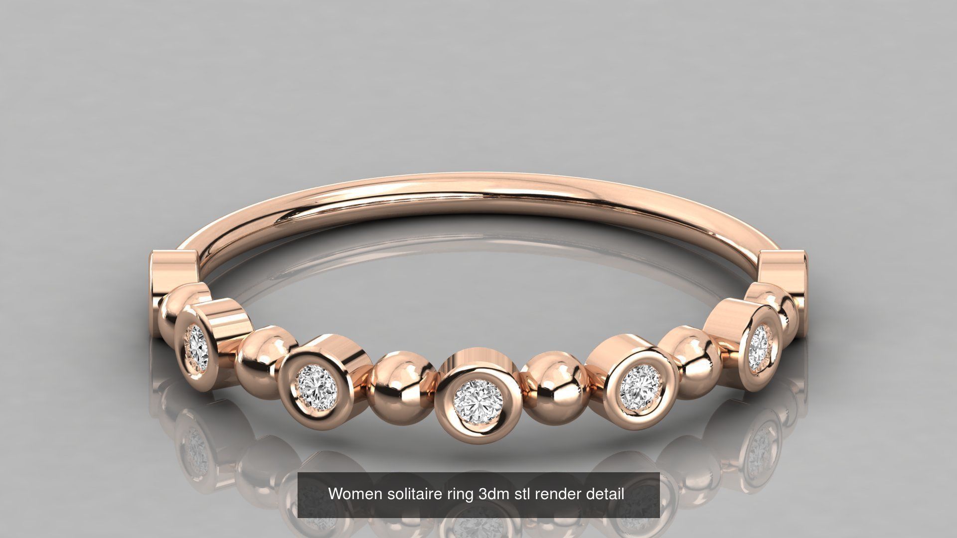 192 Women Wedding Engagement Band 3dm stl render detail 3D Model Collection_103