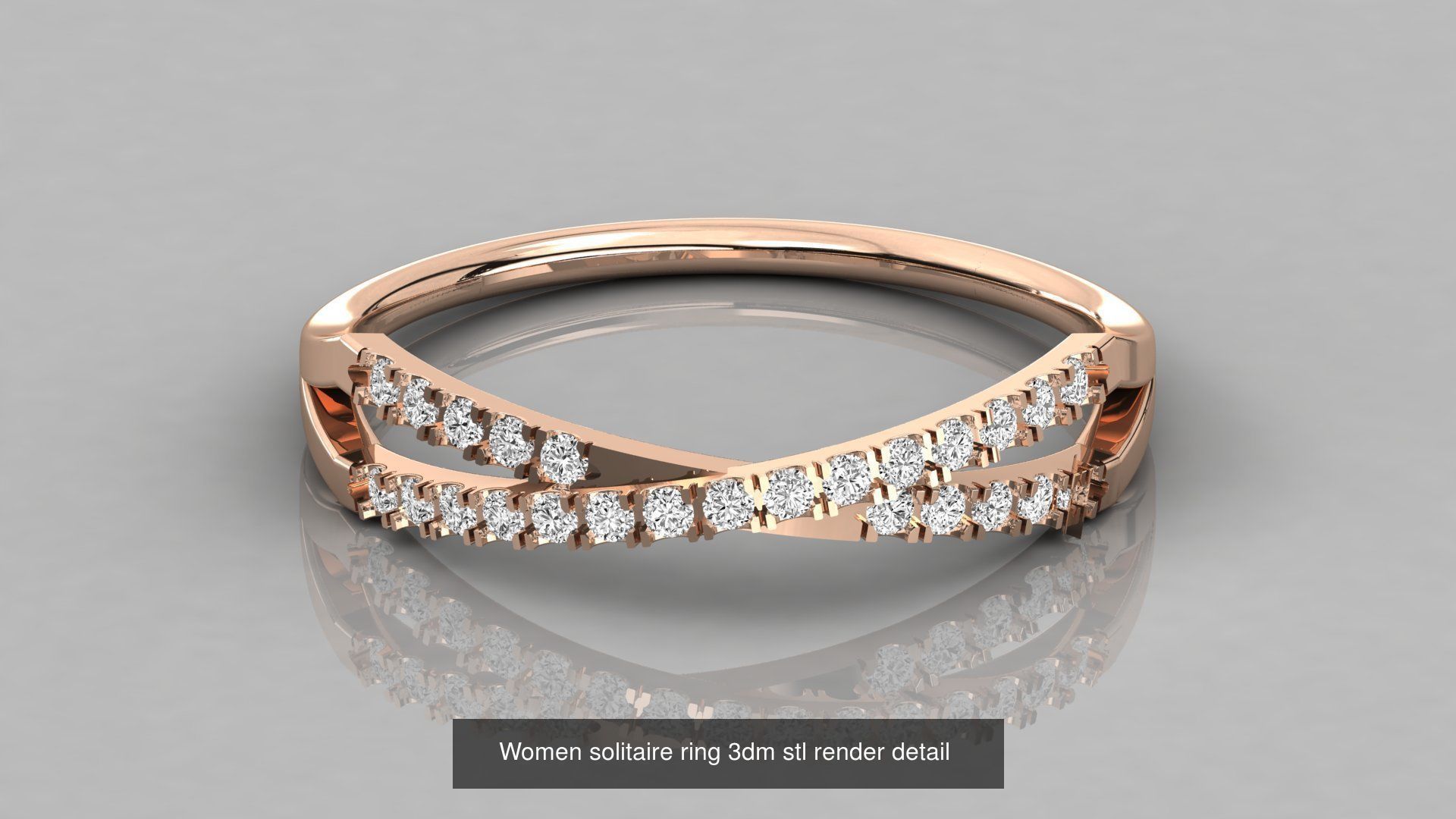 192 Women Wedding Engagement Band 3dm stl render detail 3D Model Collection_142
