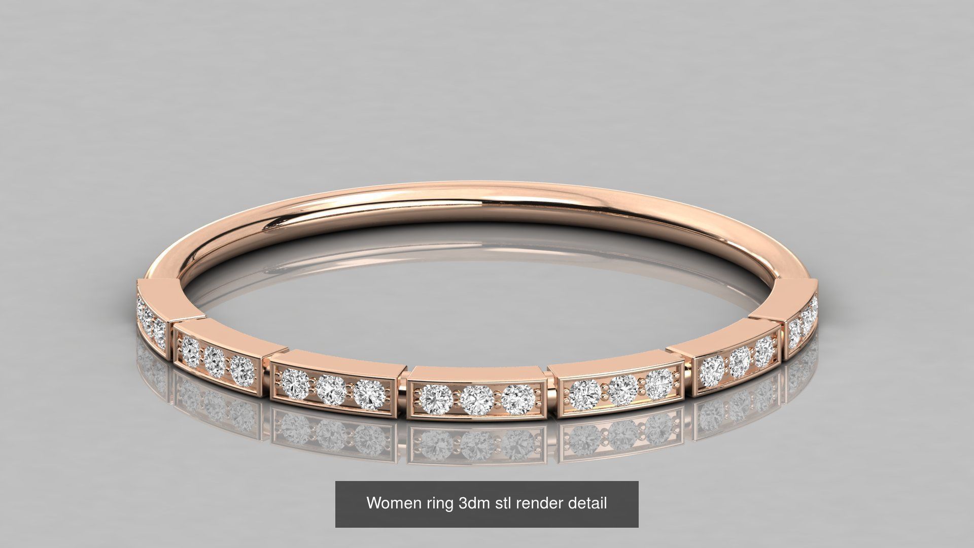 192 Women Wedding Engagement Band 3dm stl render detail 3D Model Collection_148
