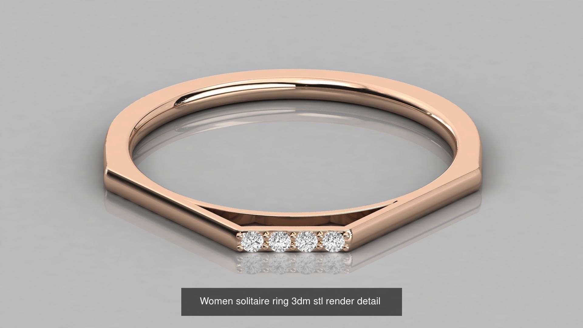 192 Women Wedding Engagement Band 3dm stl render detail 3D Model Collection_77